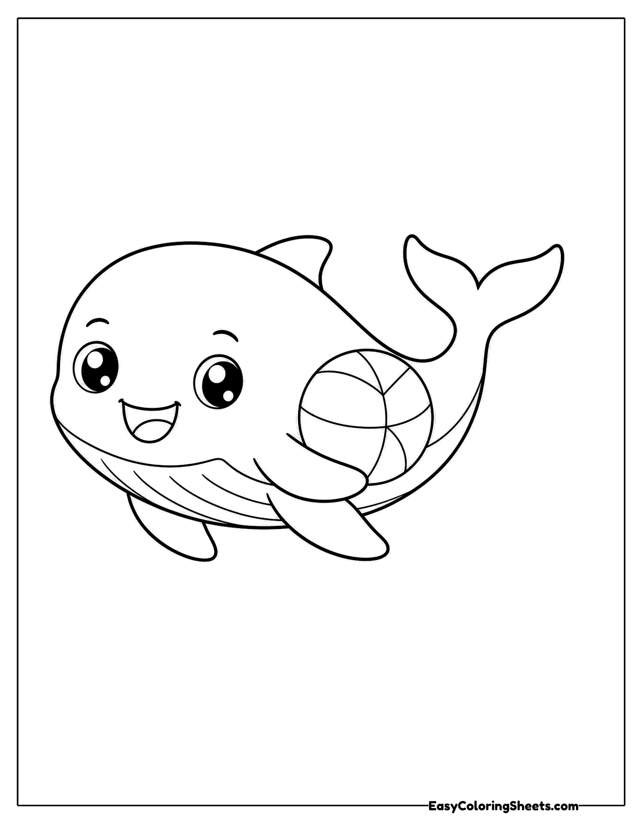 Whale holding a ball