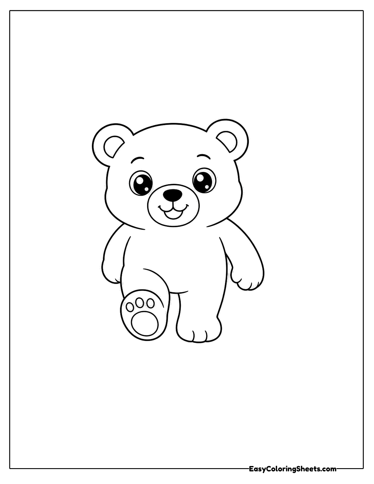 Bear cub walking forward