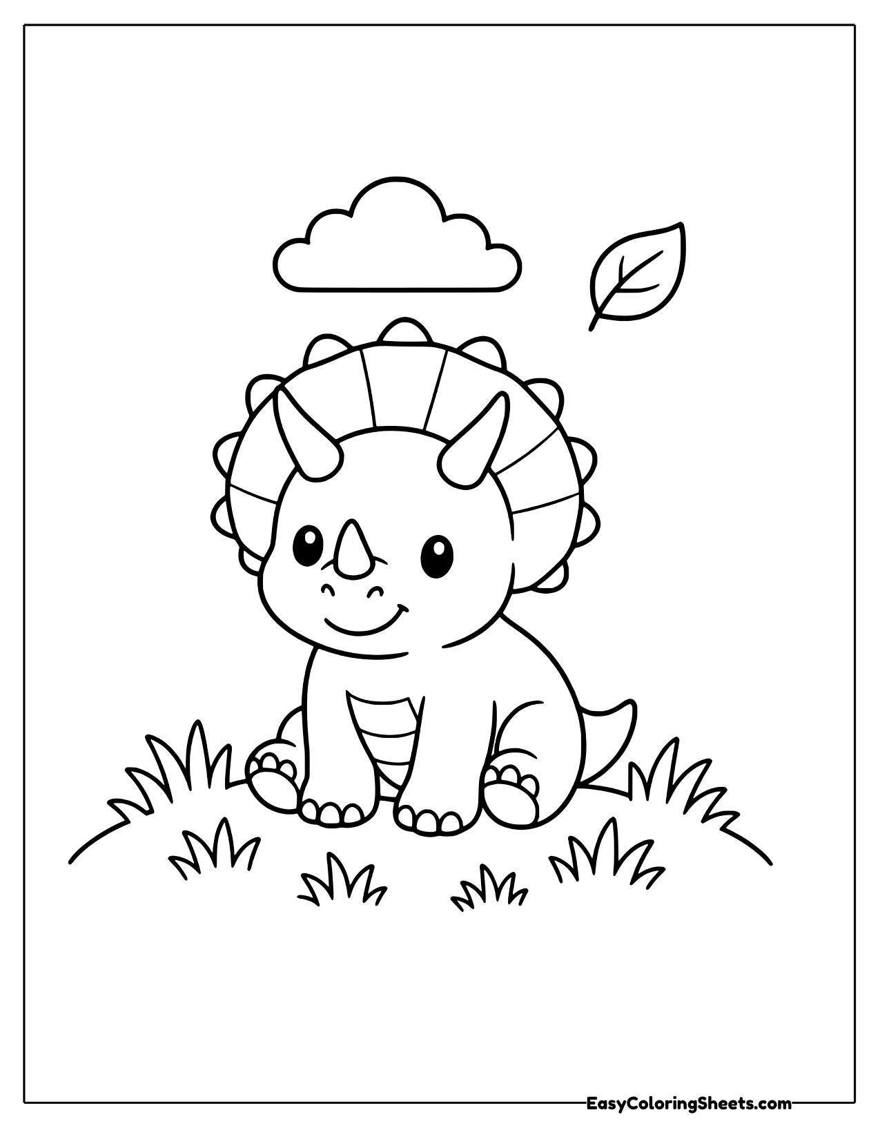 Triceratops sitting with its horns up