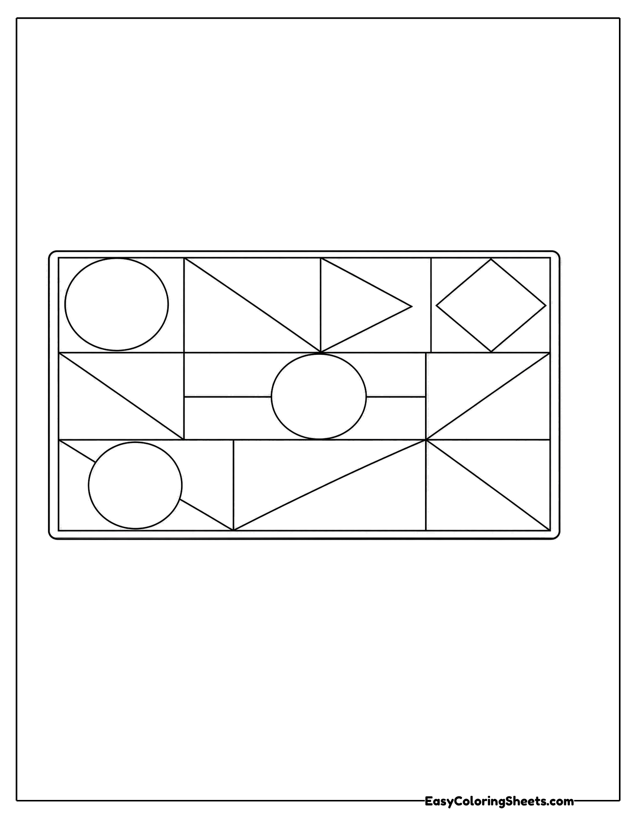 Easy mosaic design of simple shapes