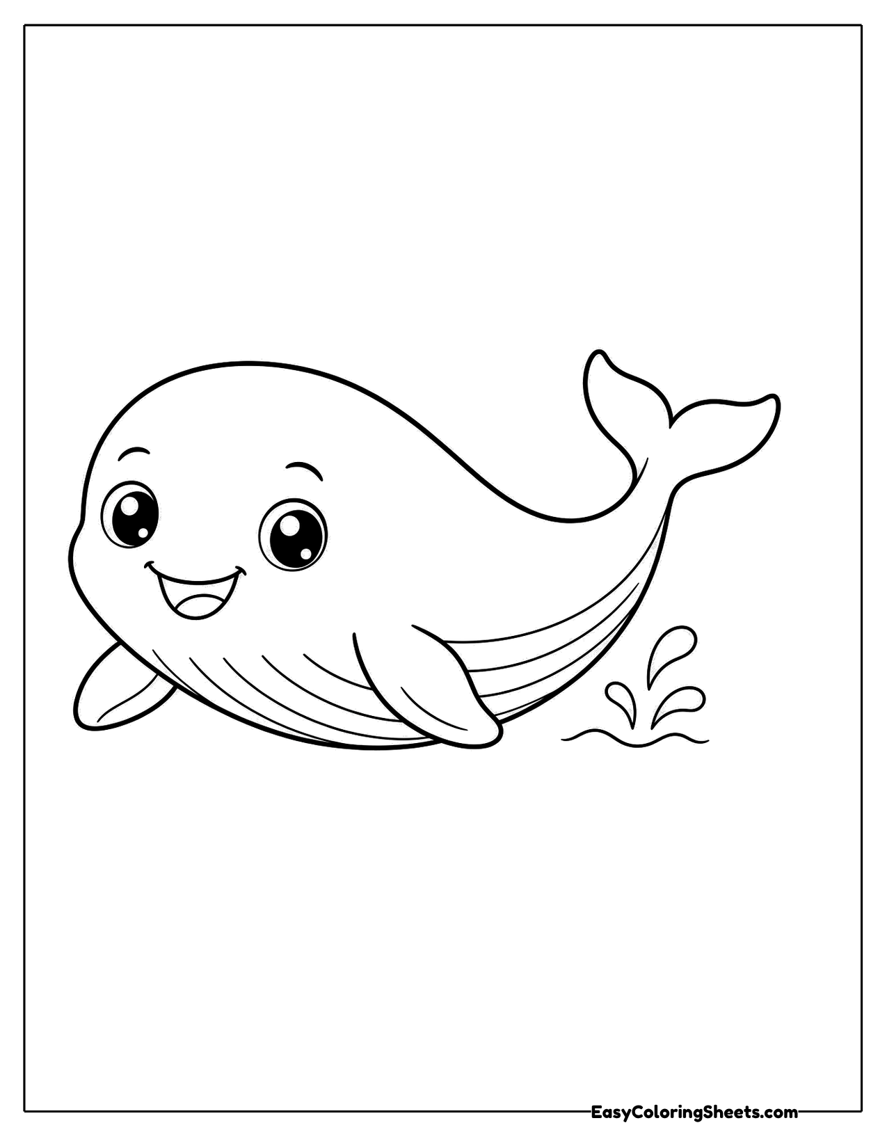 Whale with a water splash