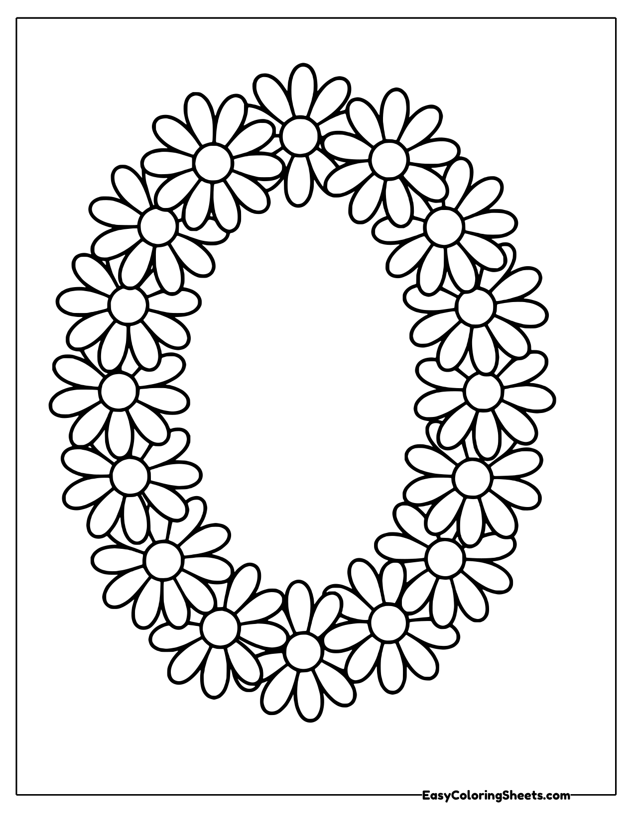 Oval chain of daisies