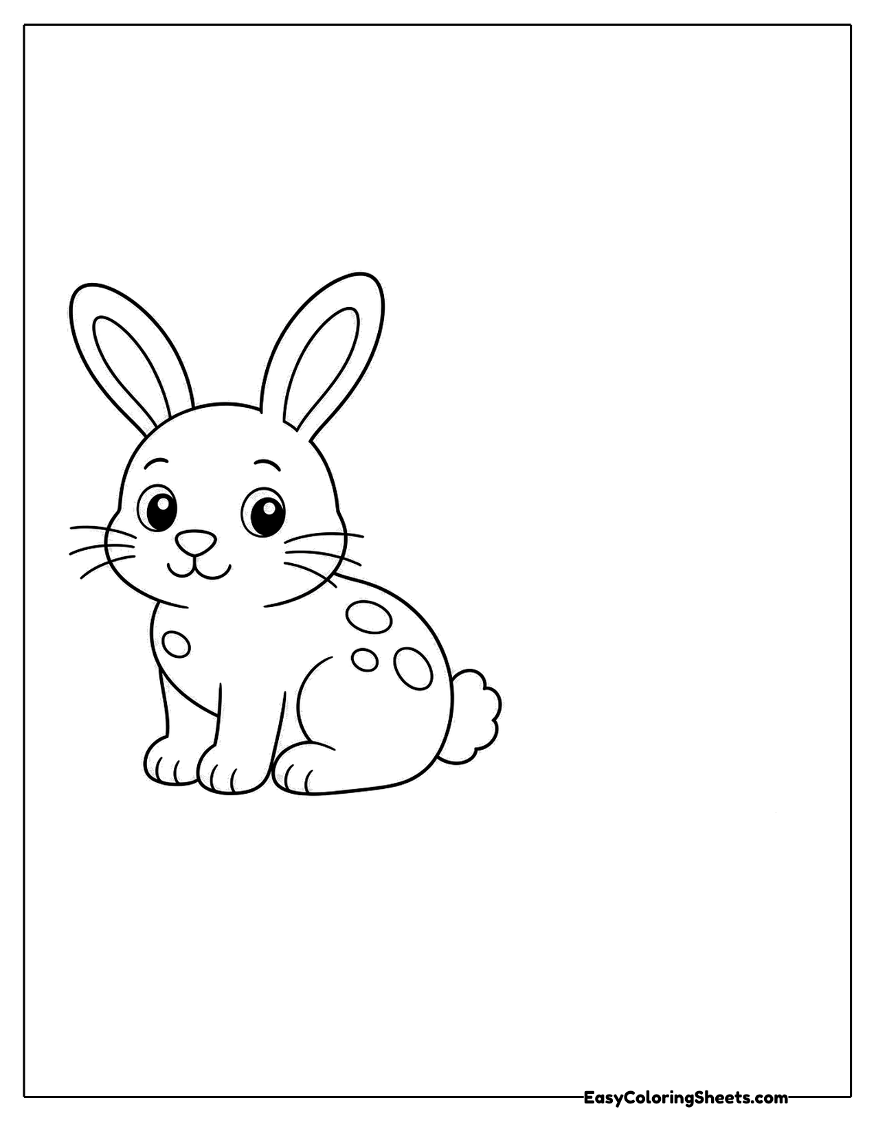 Bunny with round spots on its body