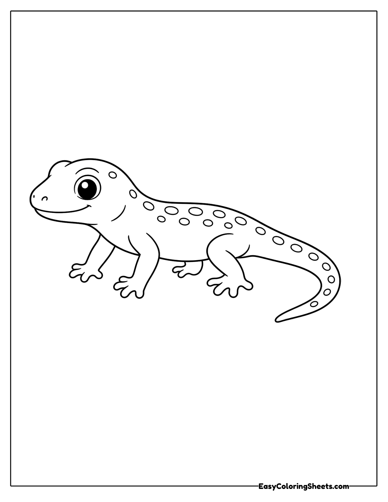 Spotted lizard in side profile