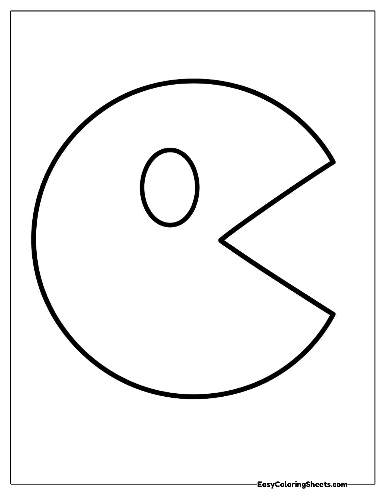 Big round chomping circle character with one eye