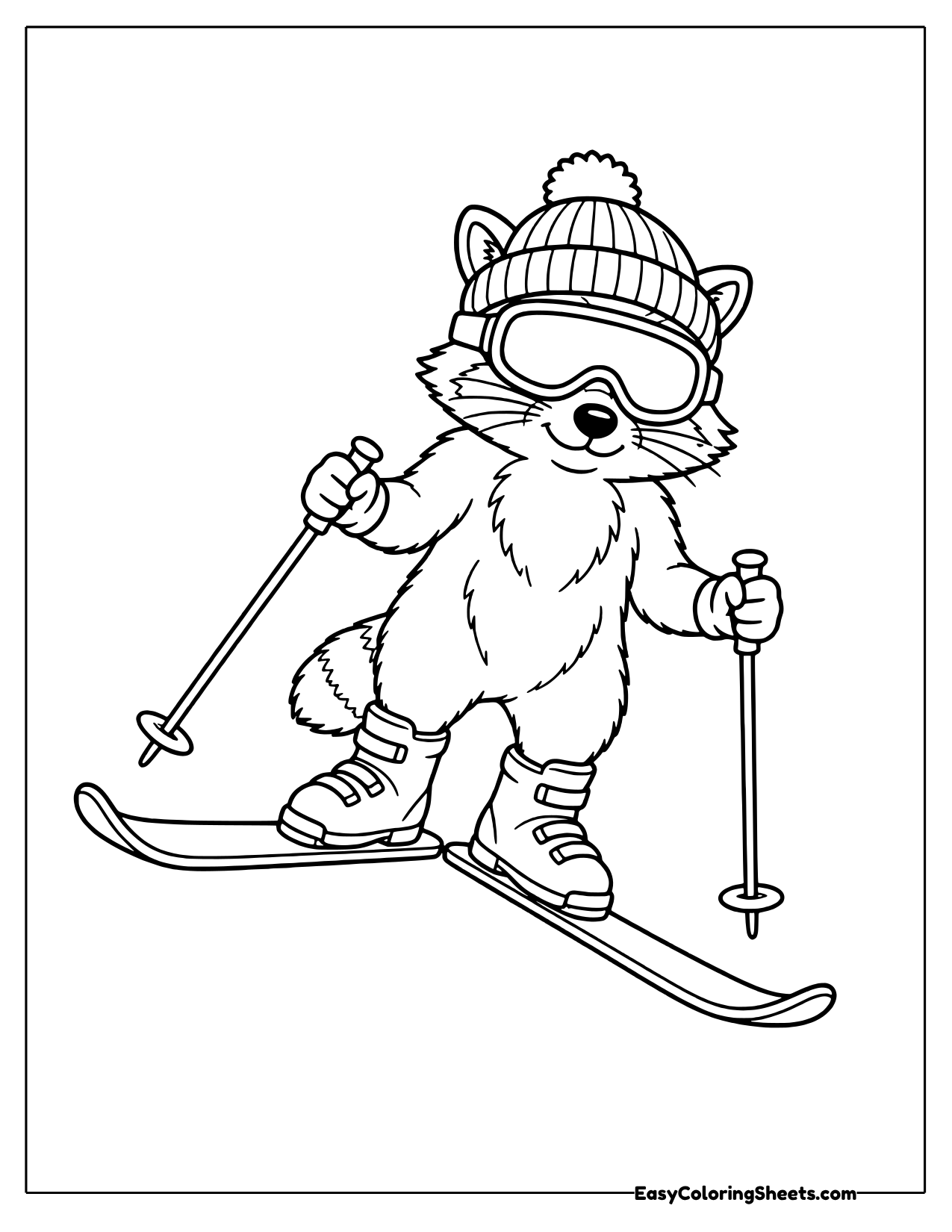 14 Ski Coloring Pages (Free PDF Printables) | Easy Coloring Sheets