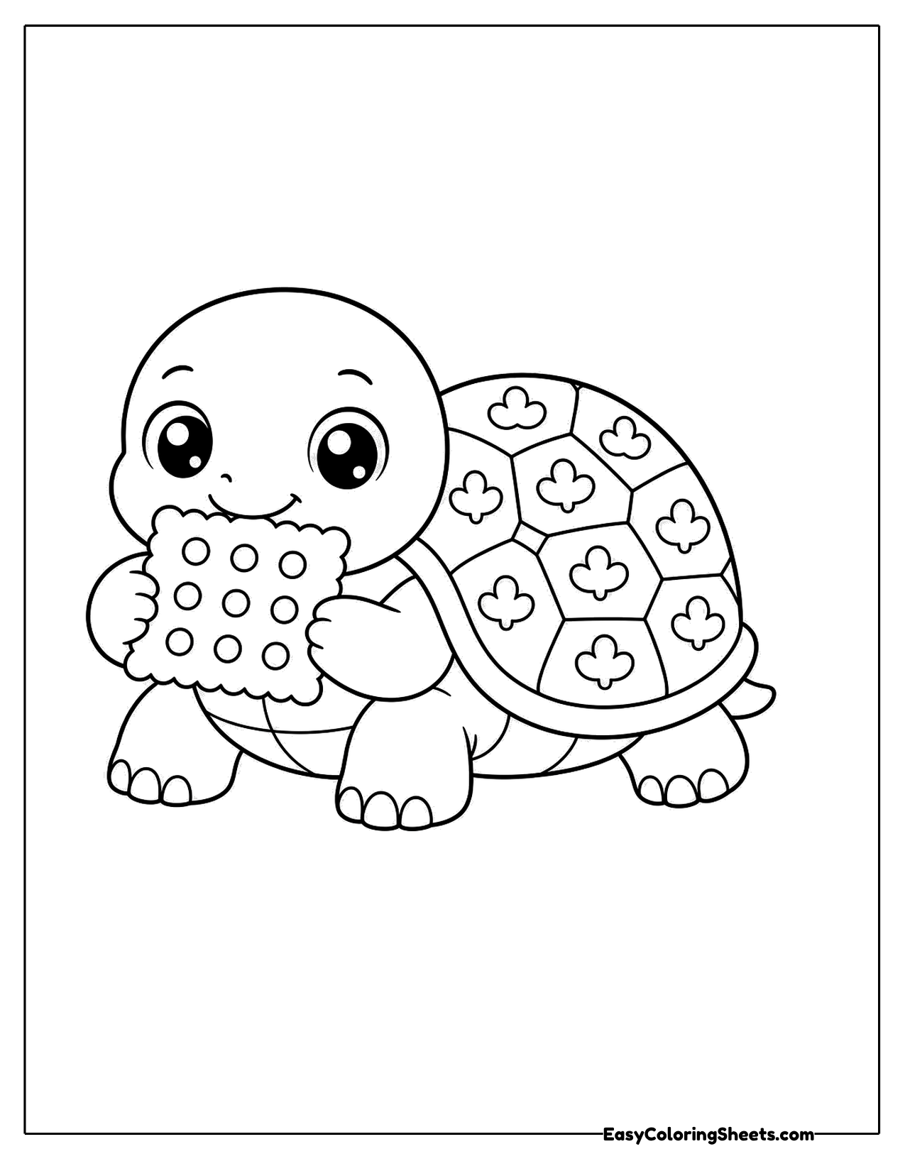 Turtle munching on a cracker