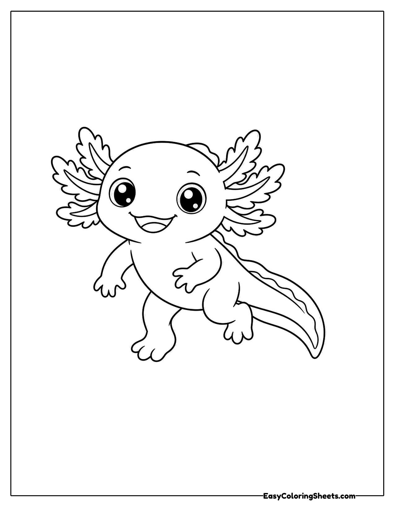 Axolotl taking a step forward