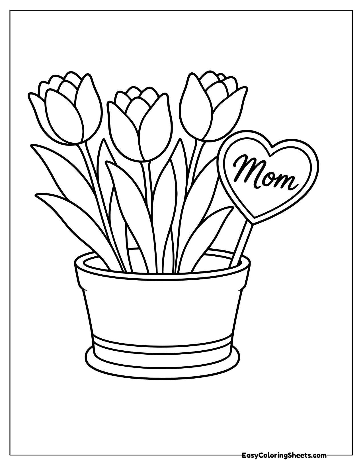 9 Mother's Day Coloring Pages (Free PDF Printables) | Easy Coloring Sheets