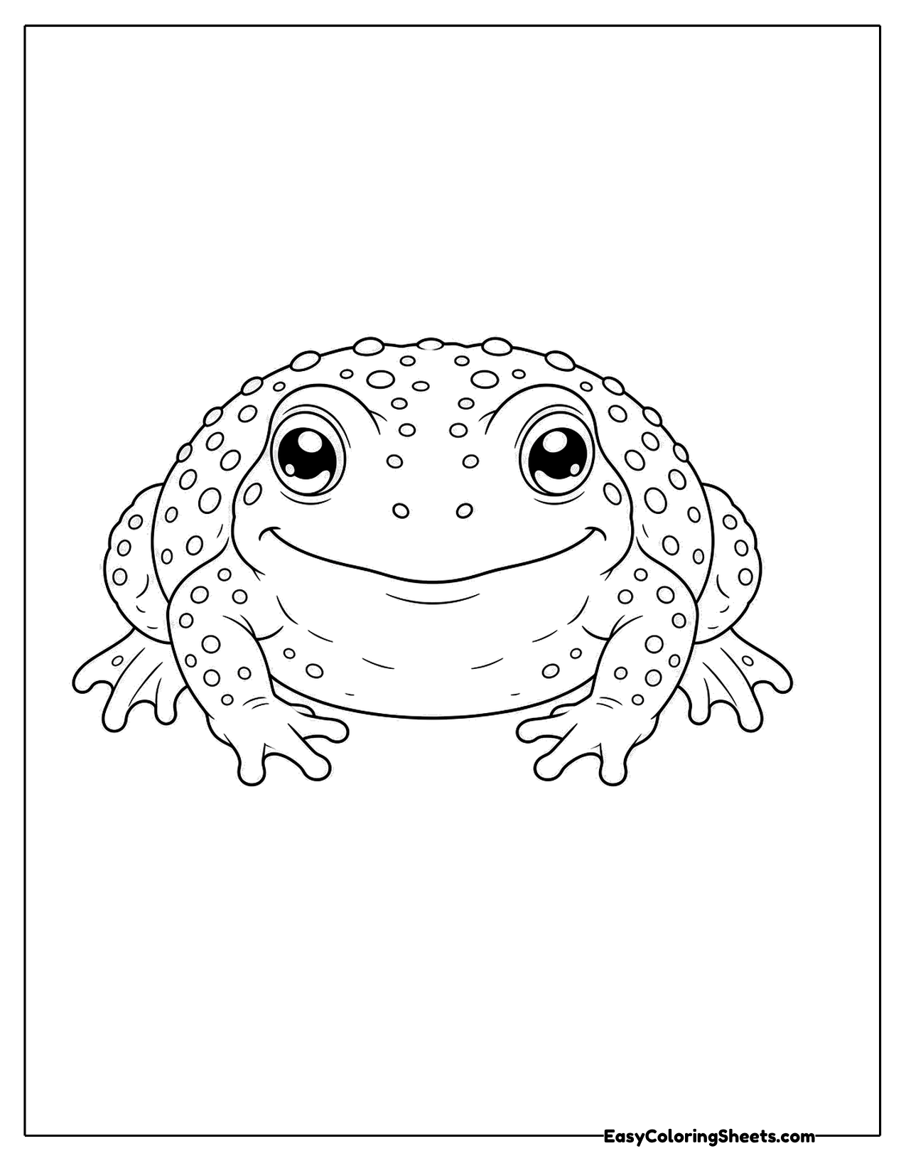 Bumpy toad sitting low