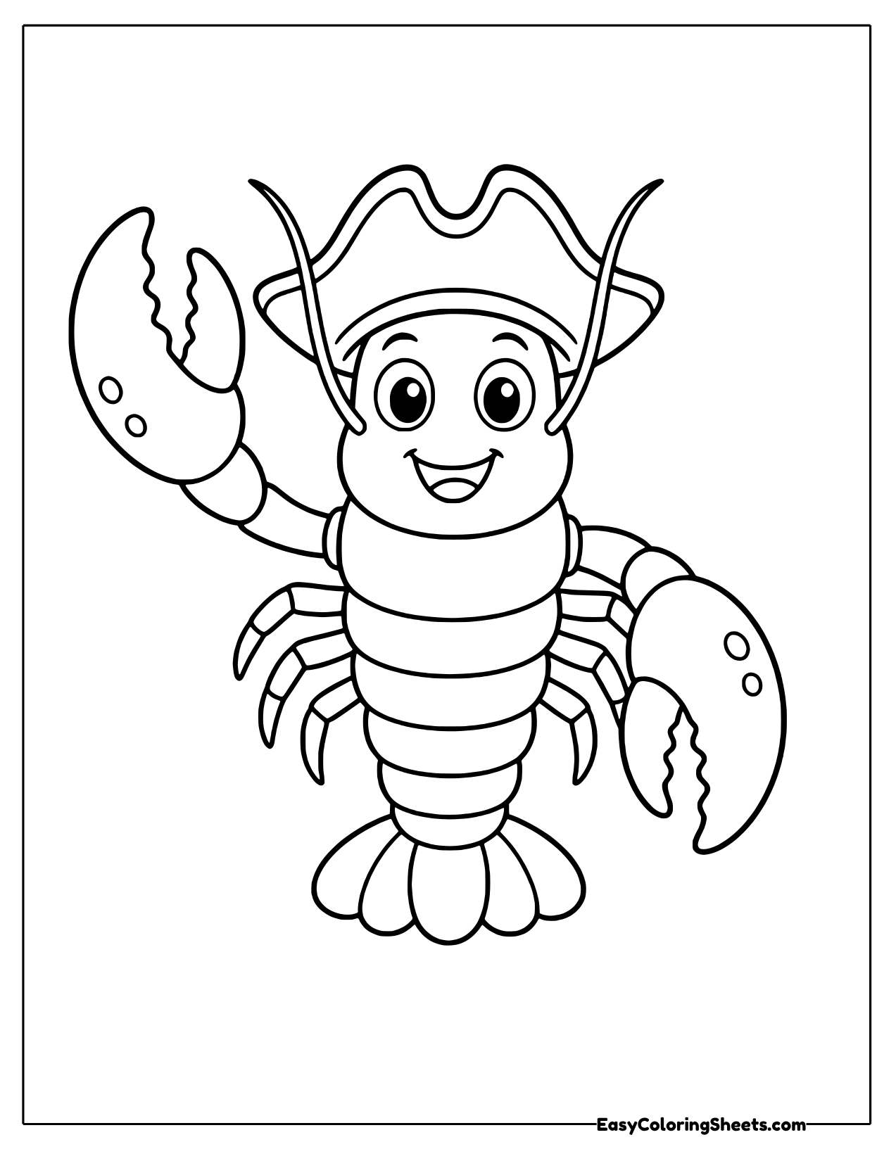 Pirate lobster in a captain's hat