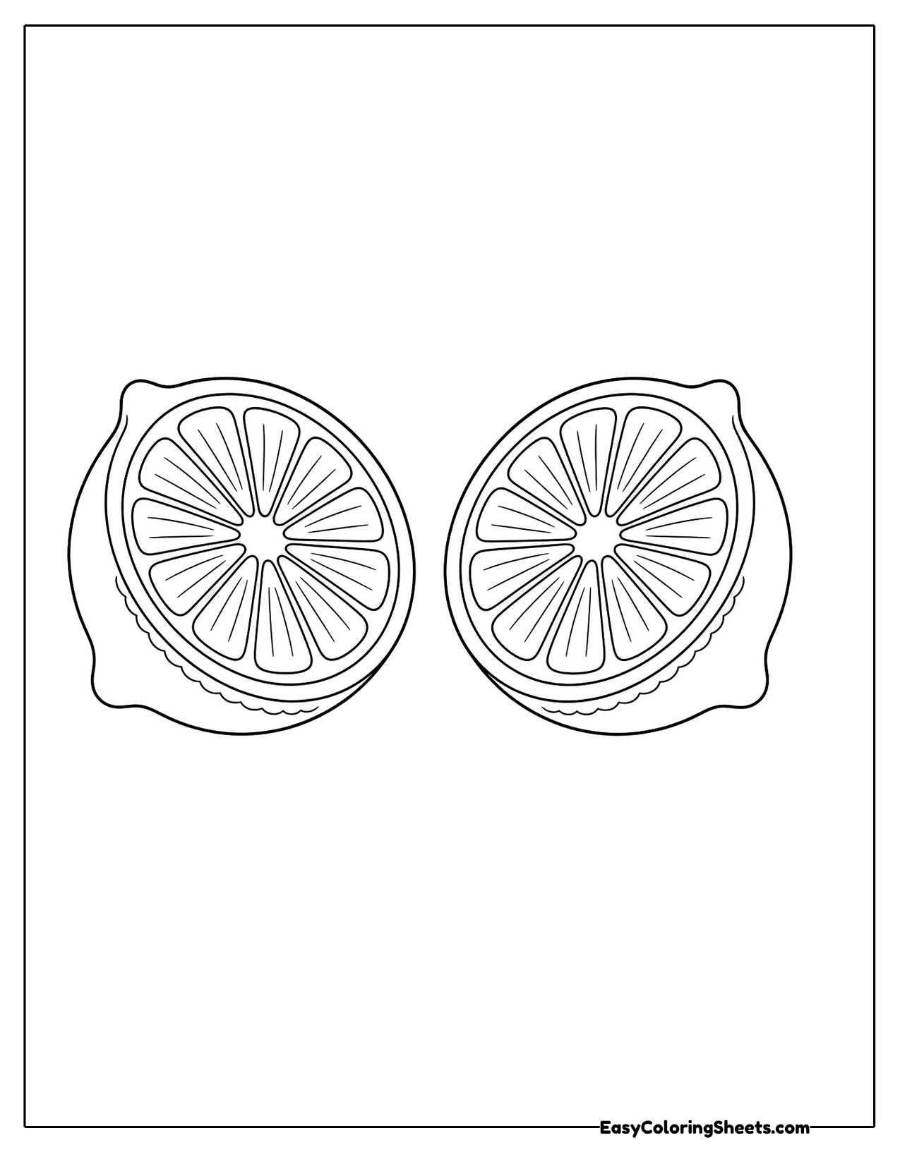 Two lemon halves side by side