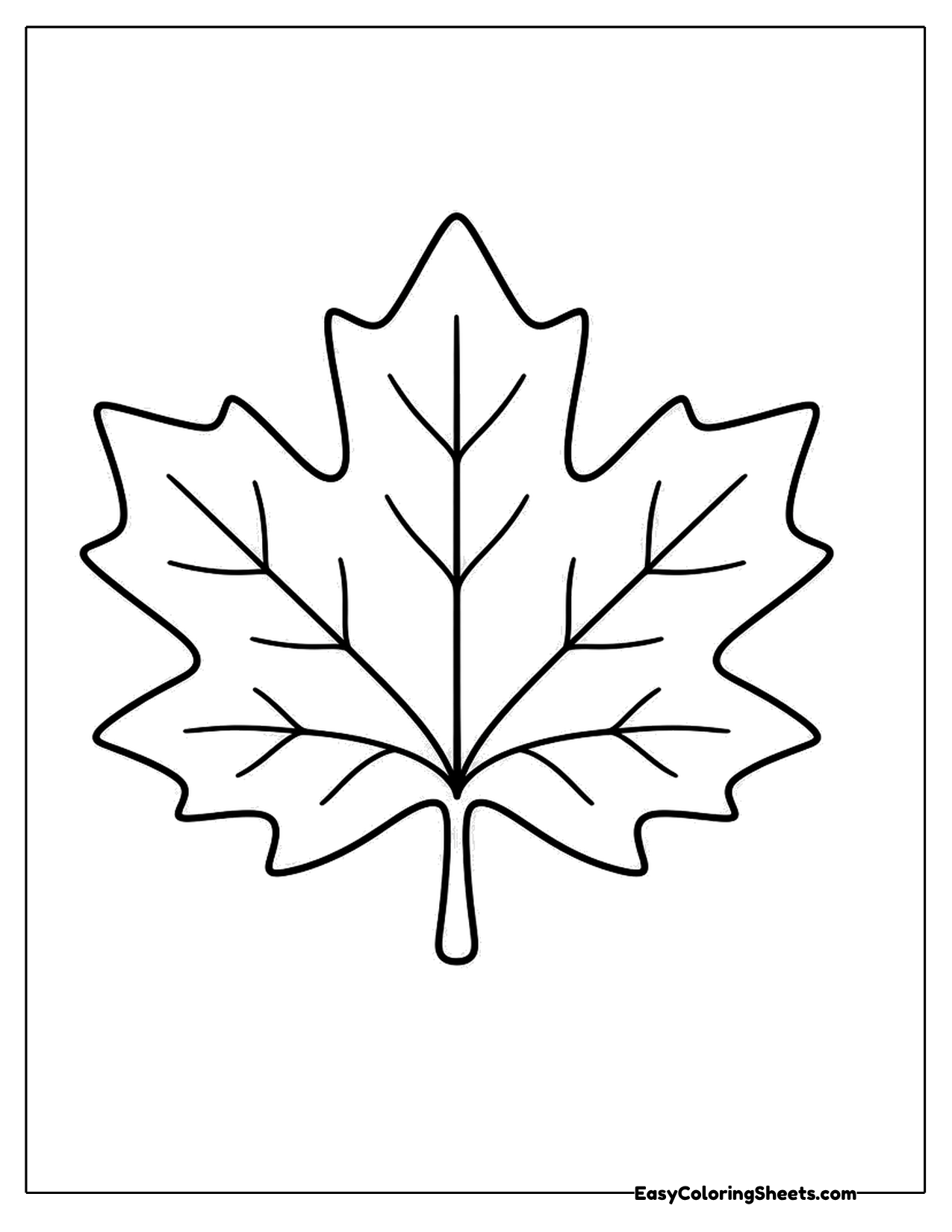 Large cute maple leaf outline