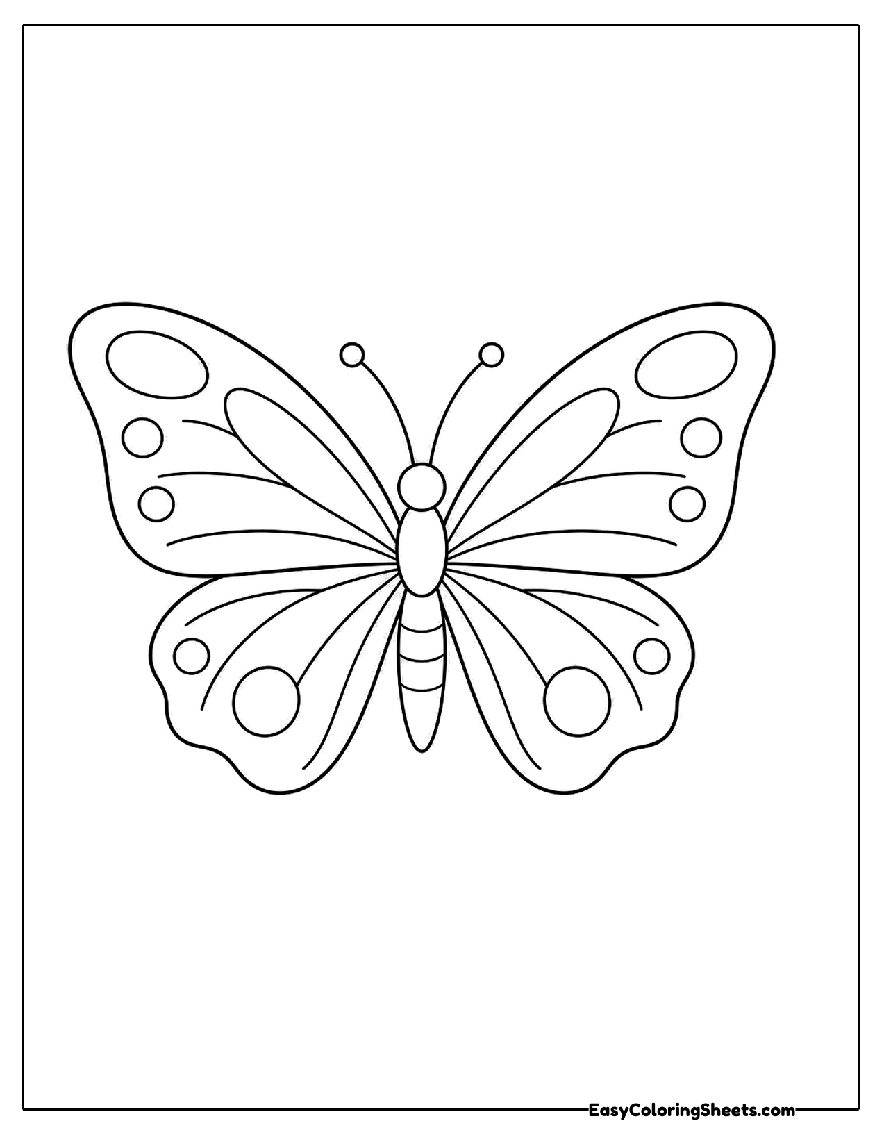 Butterfly outline with soft wing loops