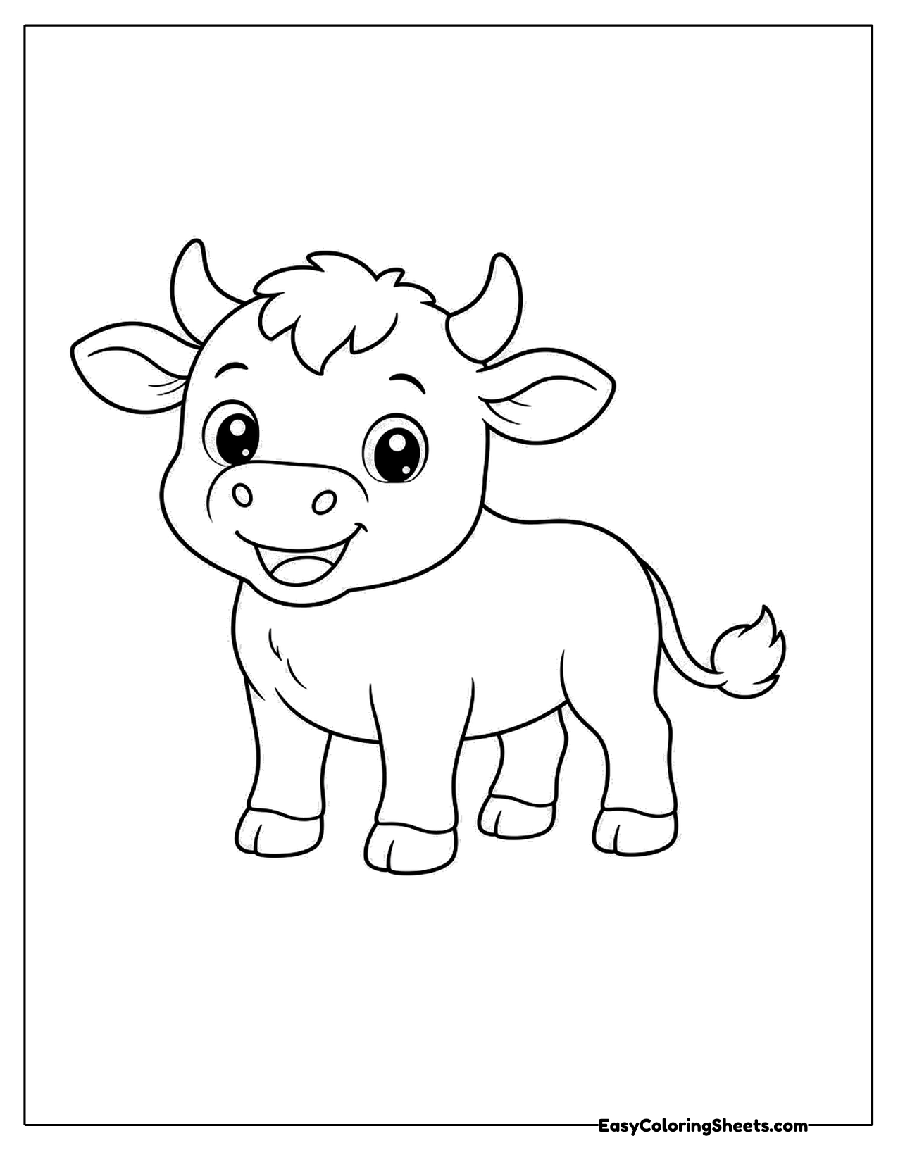 Cute smiling bull calf