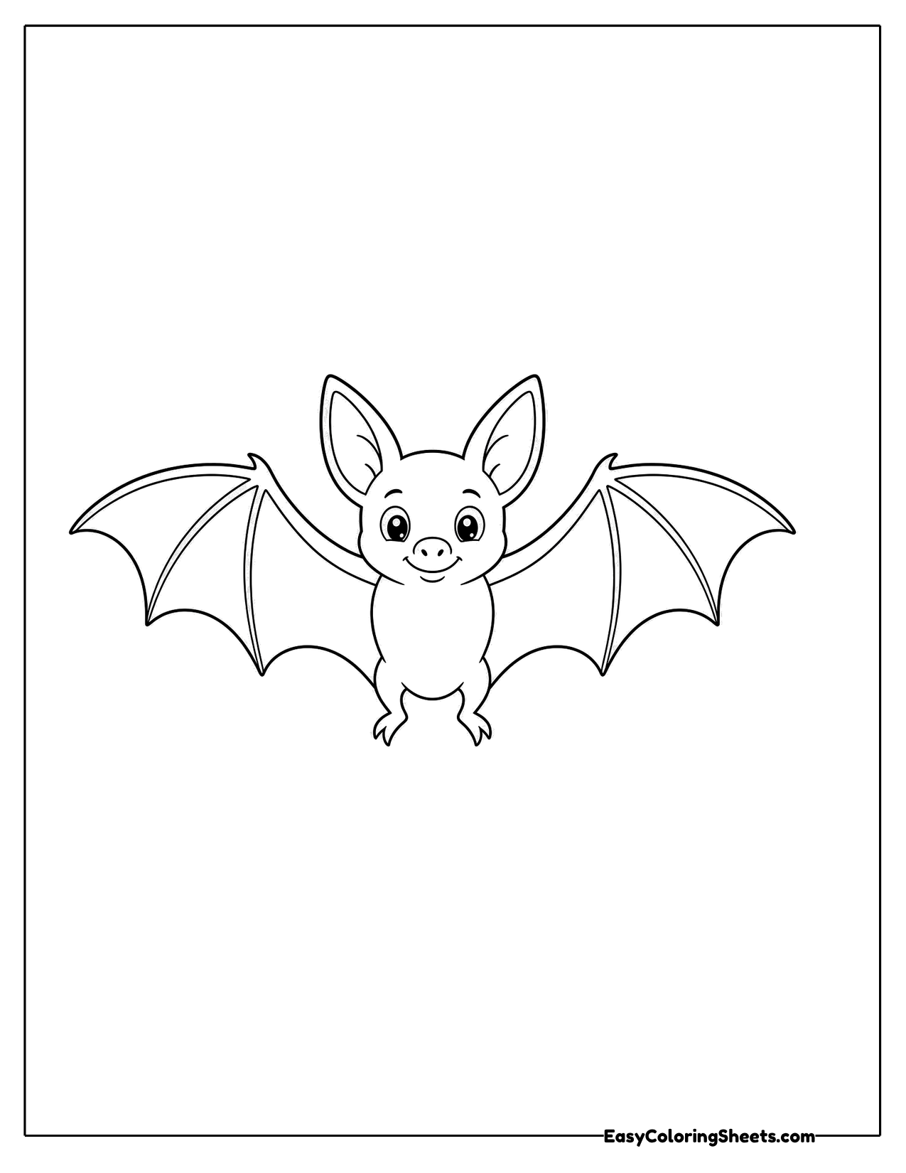 Simple bat outline with spread wings