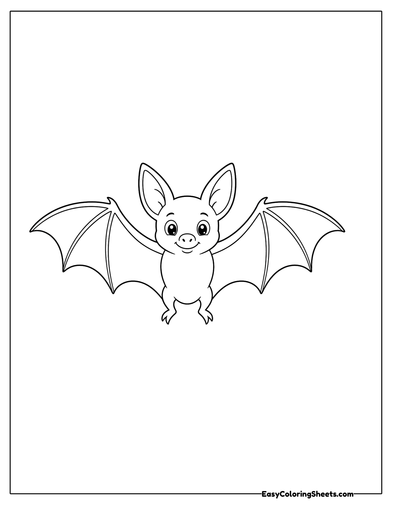 Simple bat outline with spread wings