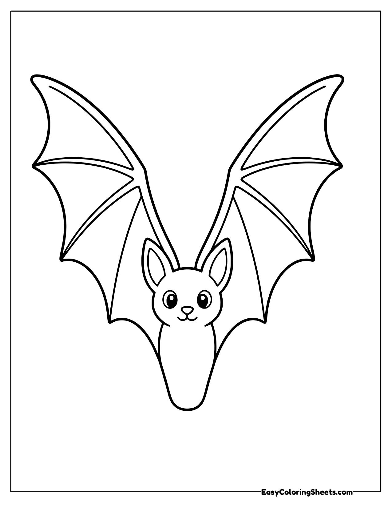 Bat with very large spread wings
