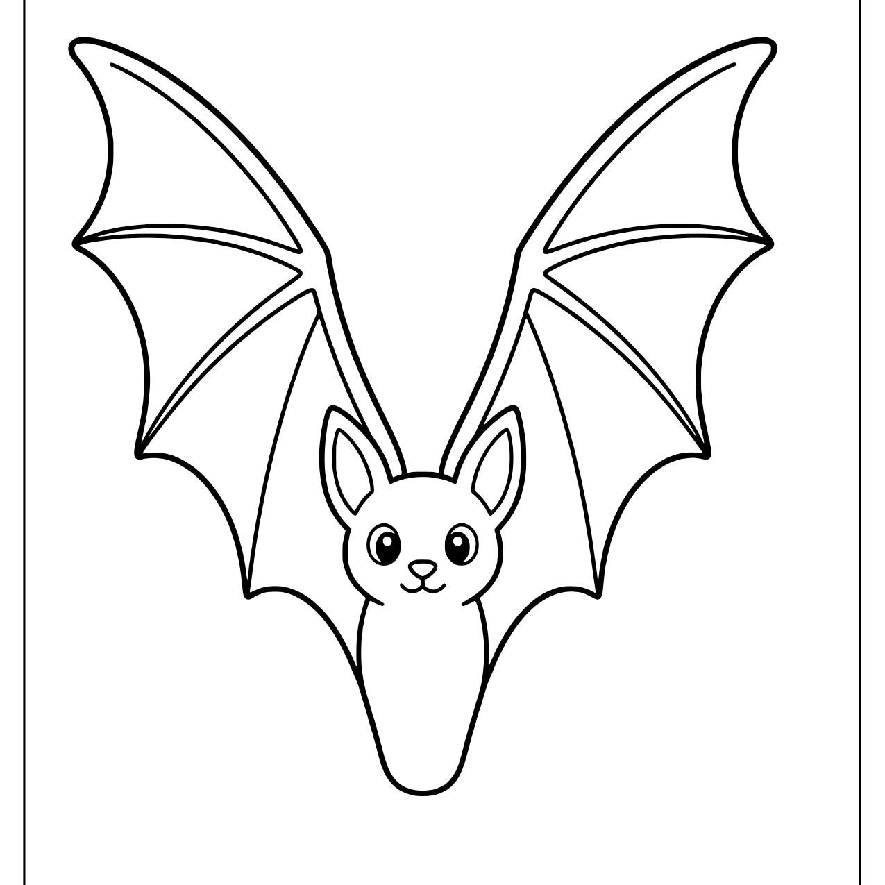 Bat with very large spread wings