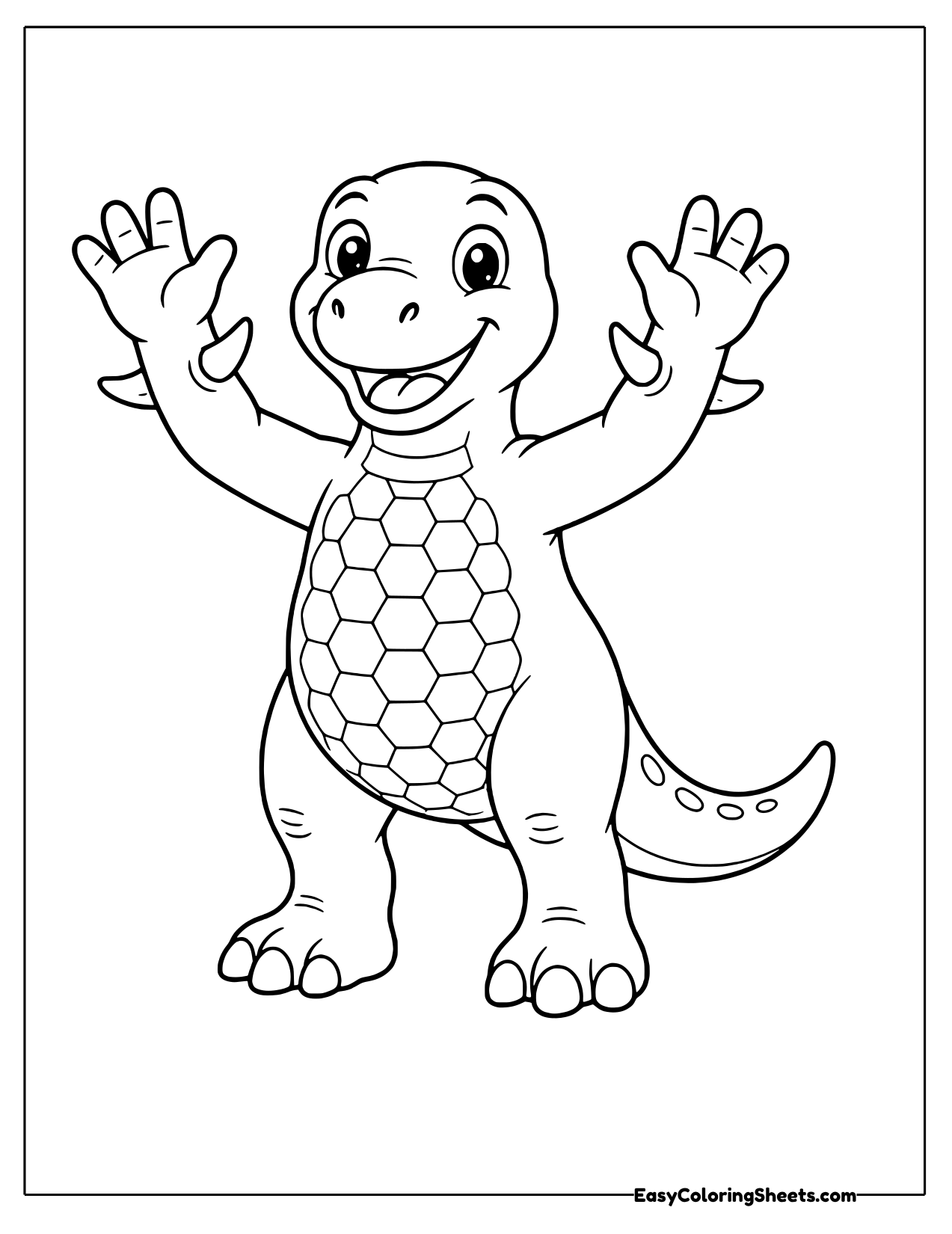 Iguanodon waving both hands