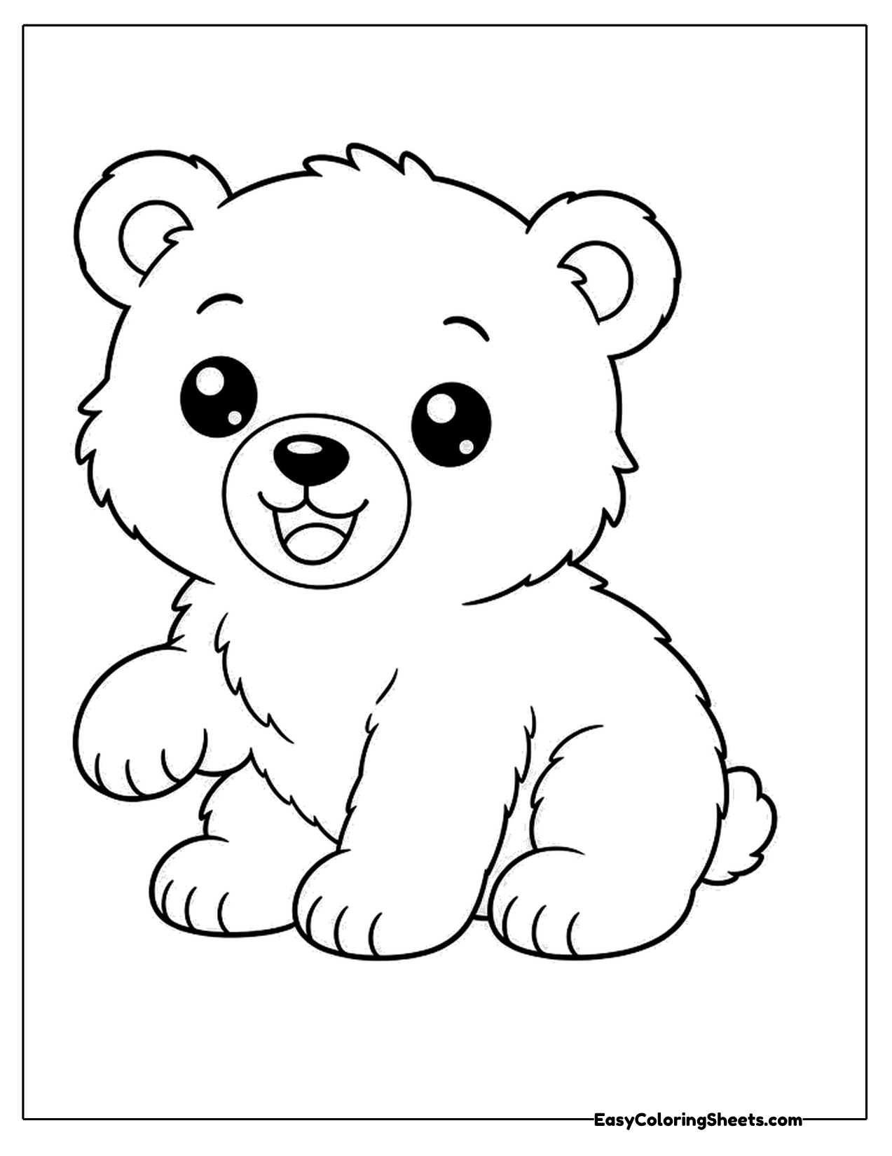 Baby polar bear sitting