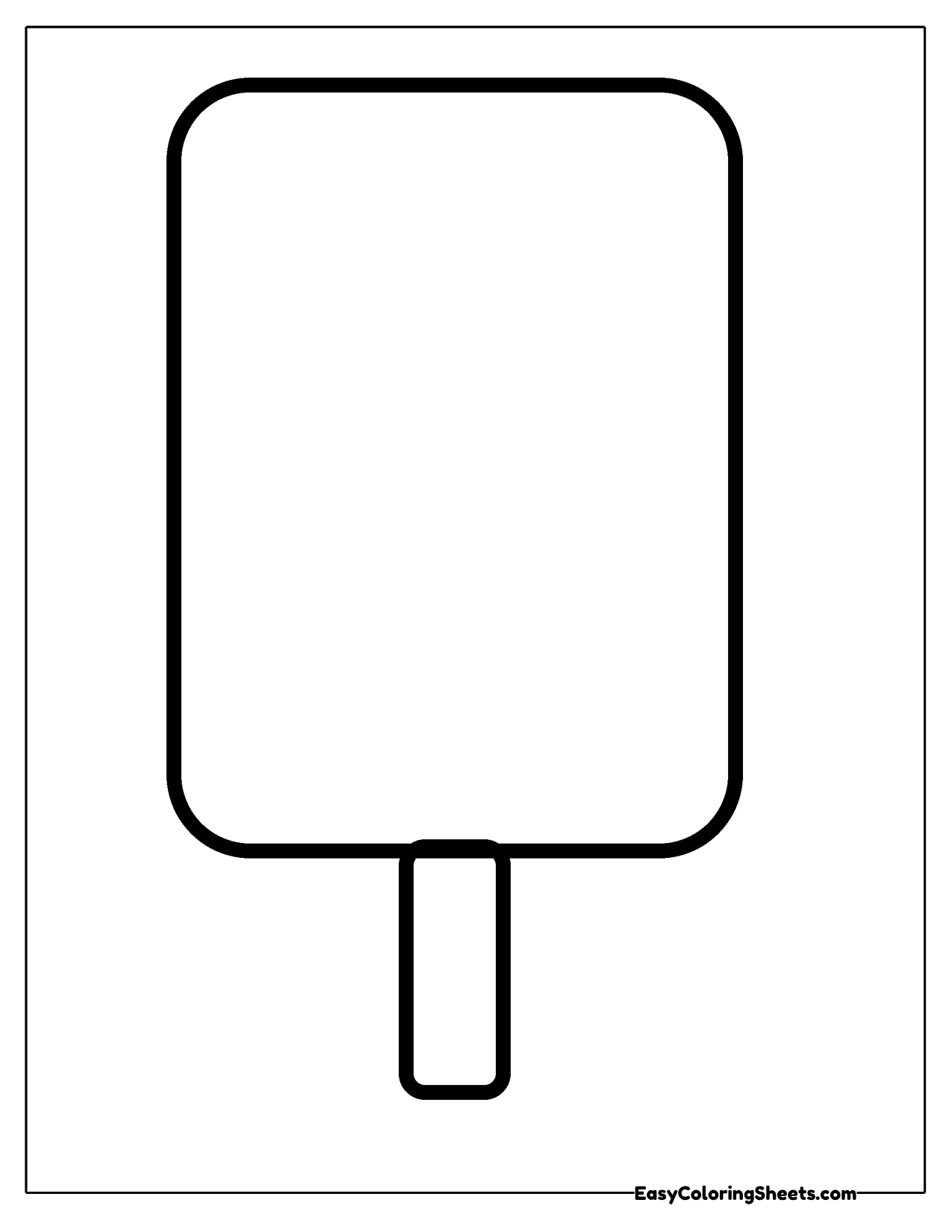 Plain bar popsicle outline