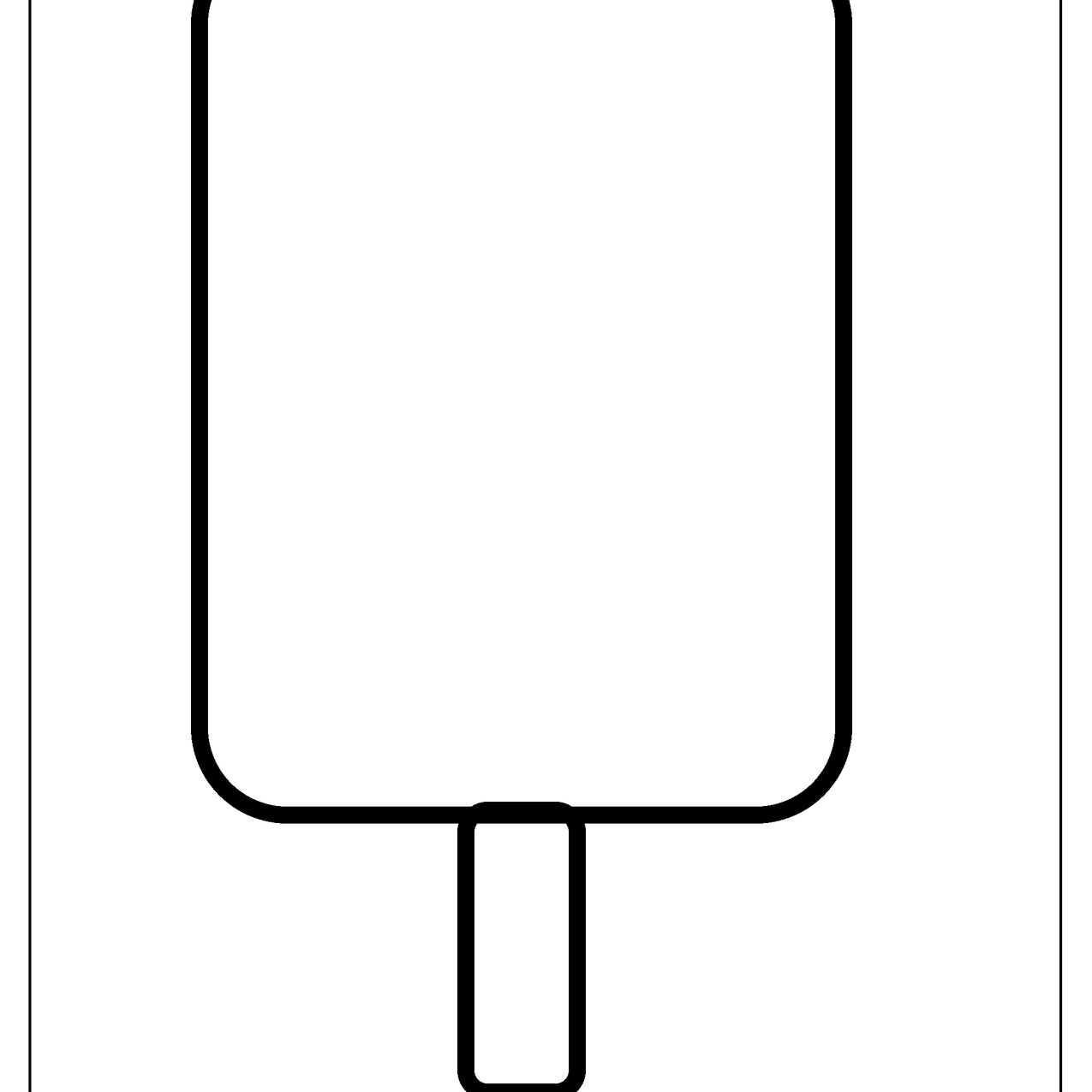 Plain bar popsicle outline