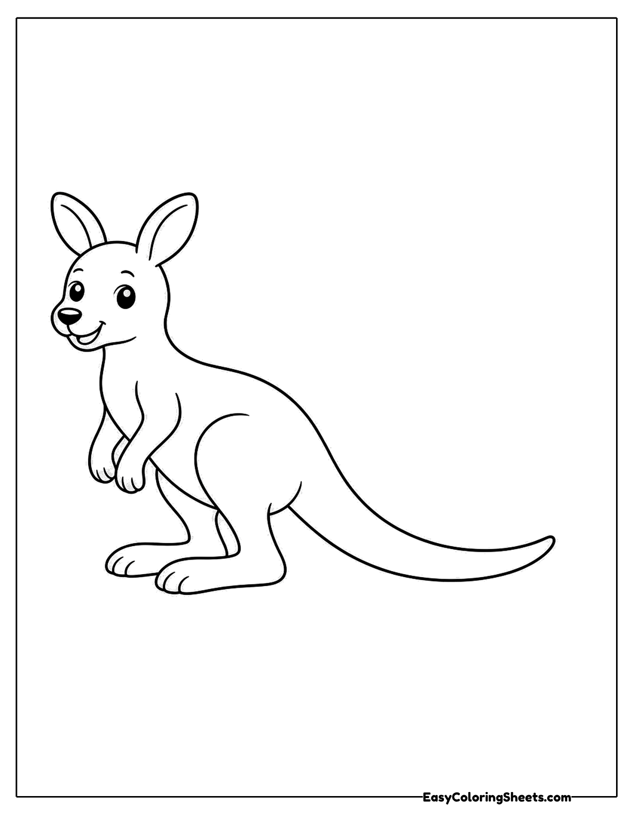 Kangaroo standing tall on strong back legs