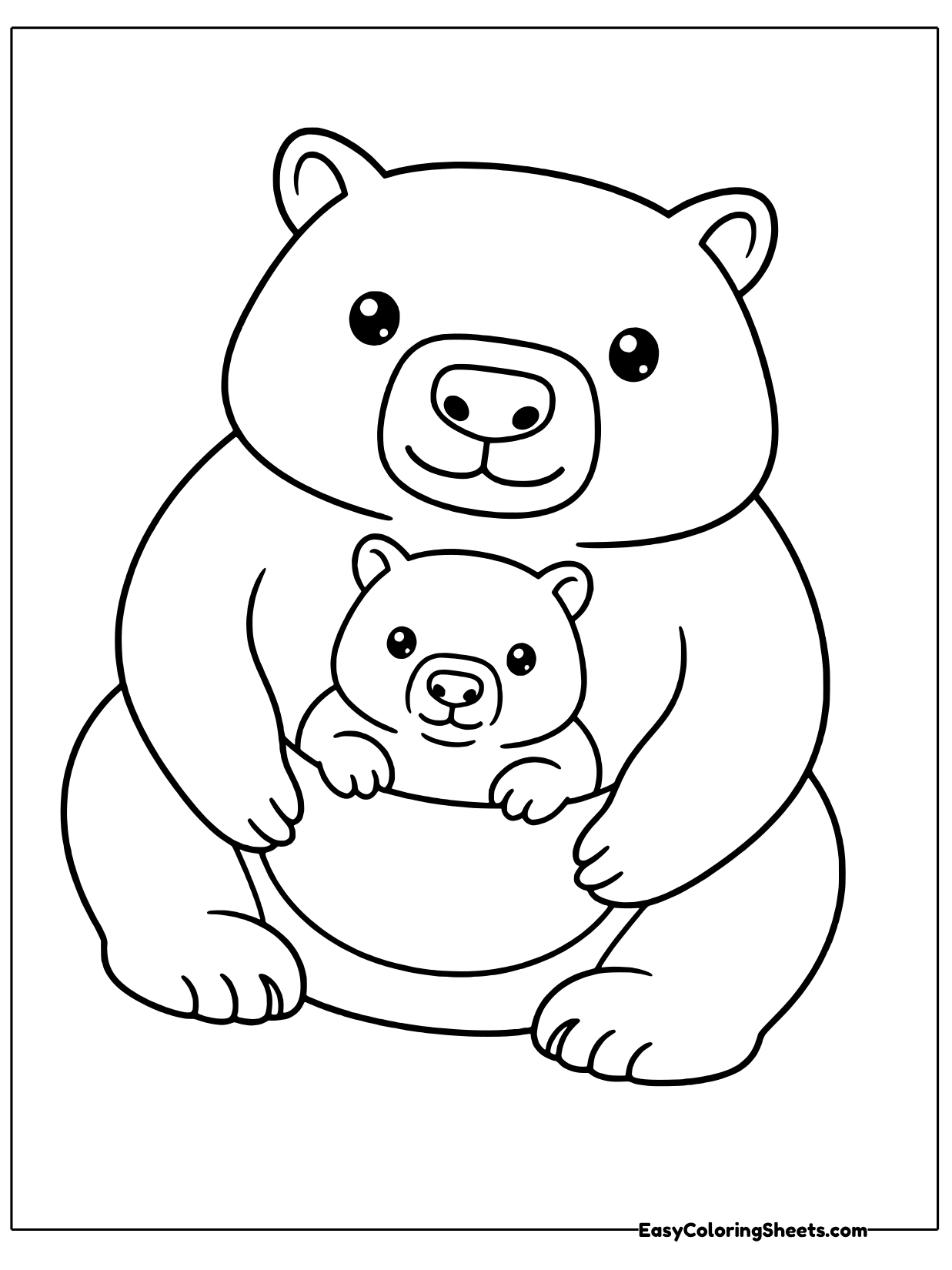 A wombat holds a baby in her pouch.