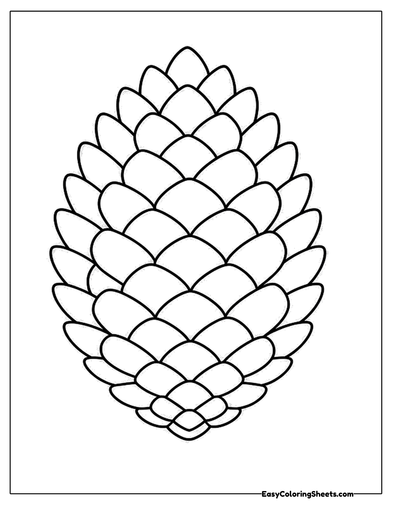 Cute pinecone outline