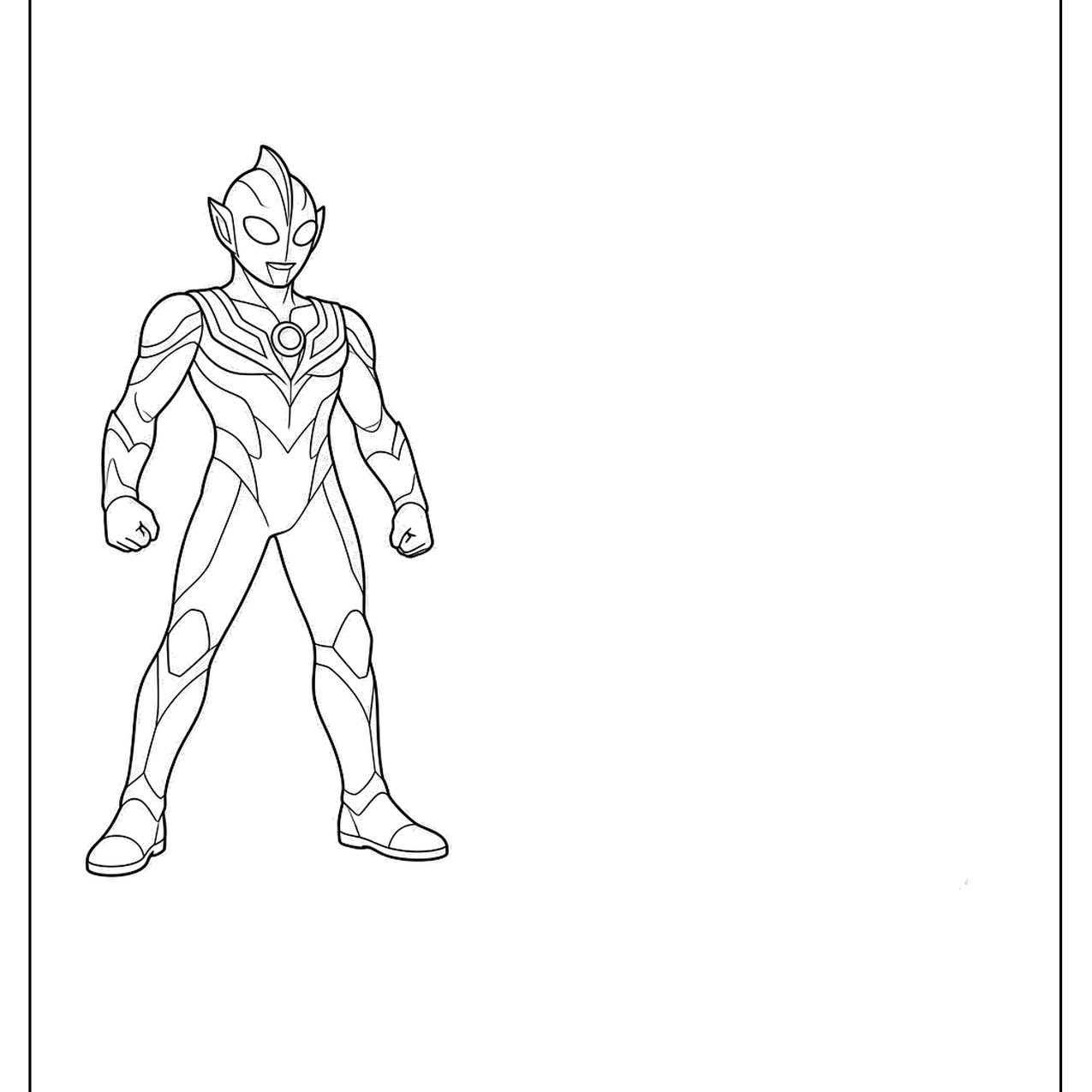 Tall armored hero standing straight