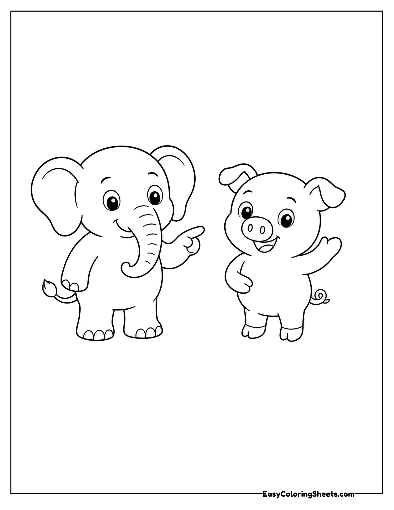 4 Elephant and Piggie Coloring Pages (Free PDF Printables) | Easy ...
