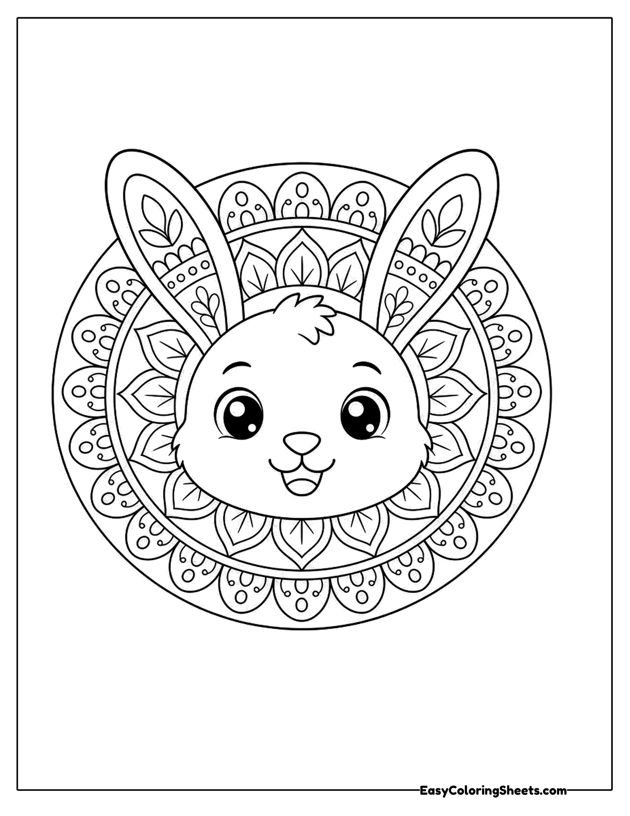Bunny face mandala