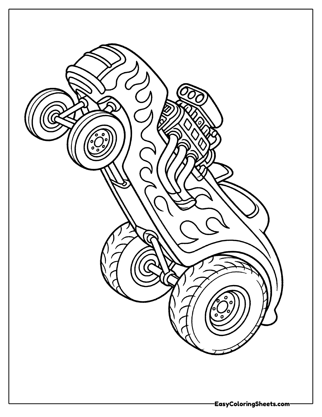 16 Hot Rod Coloring Pages (Free PDF Printables) | Easy Coloring Sheets