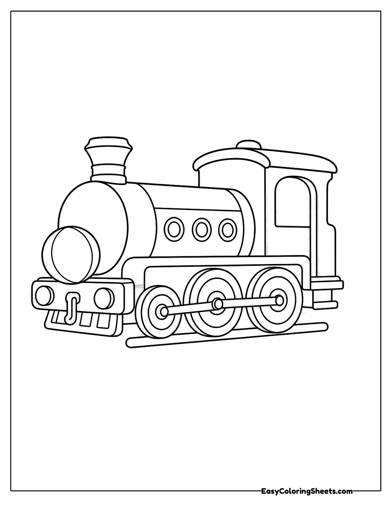 Steam engine with porthole windows
