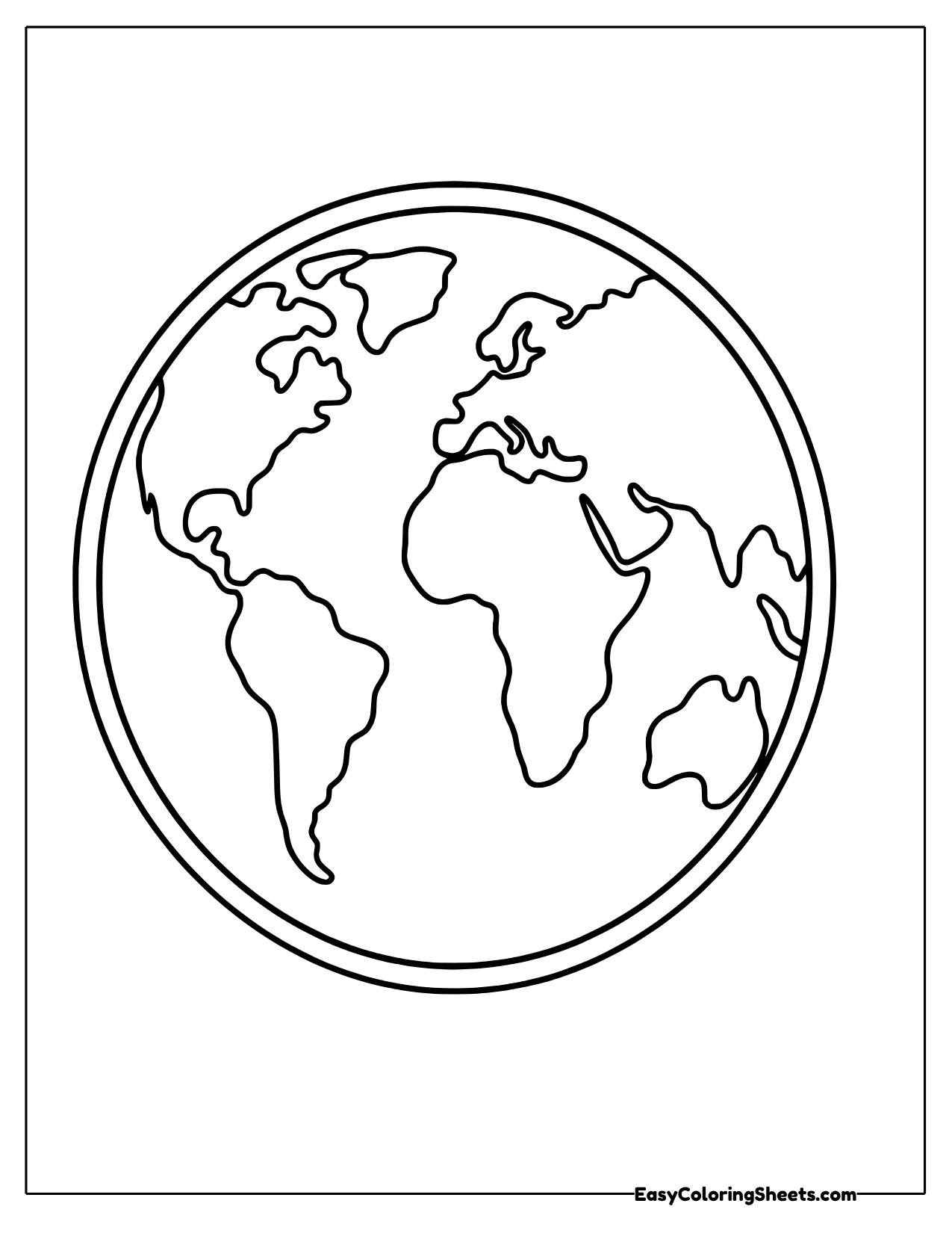 Earth with an oval atmosphere ring
