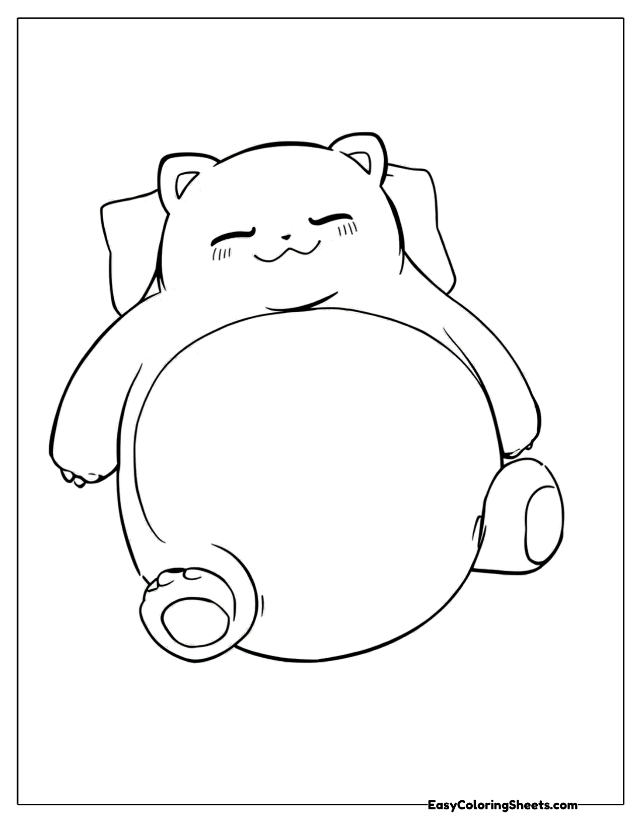 Plump creature napping on its back