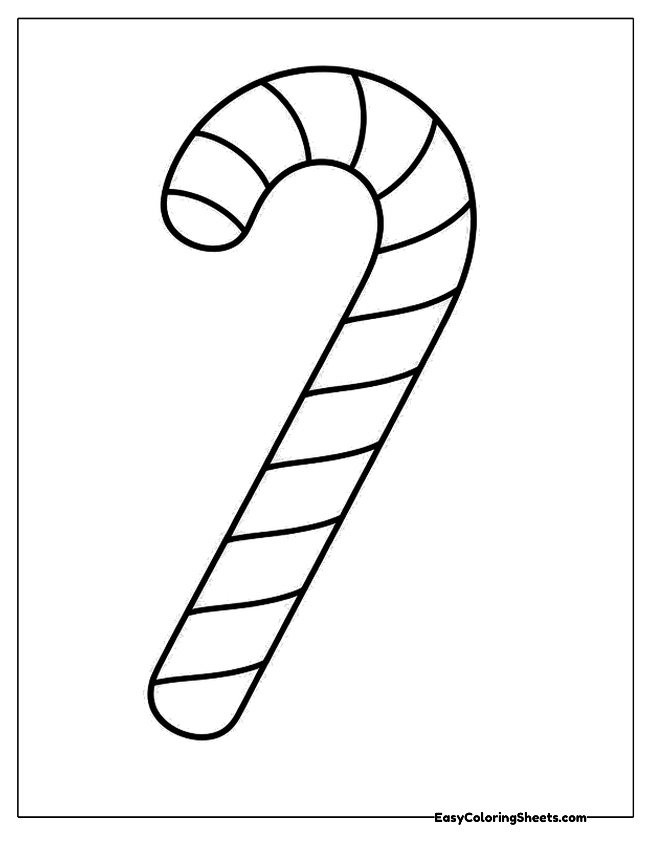 Plain candy cane outline