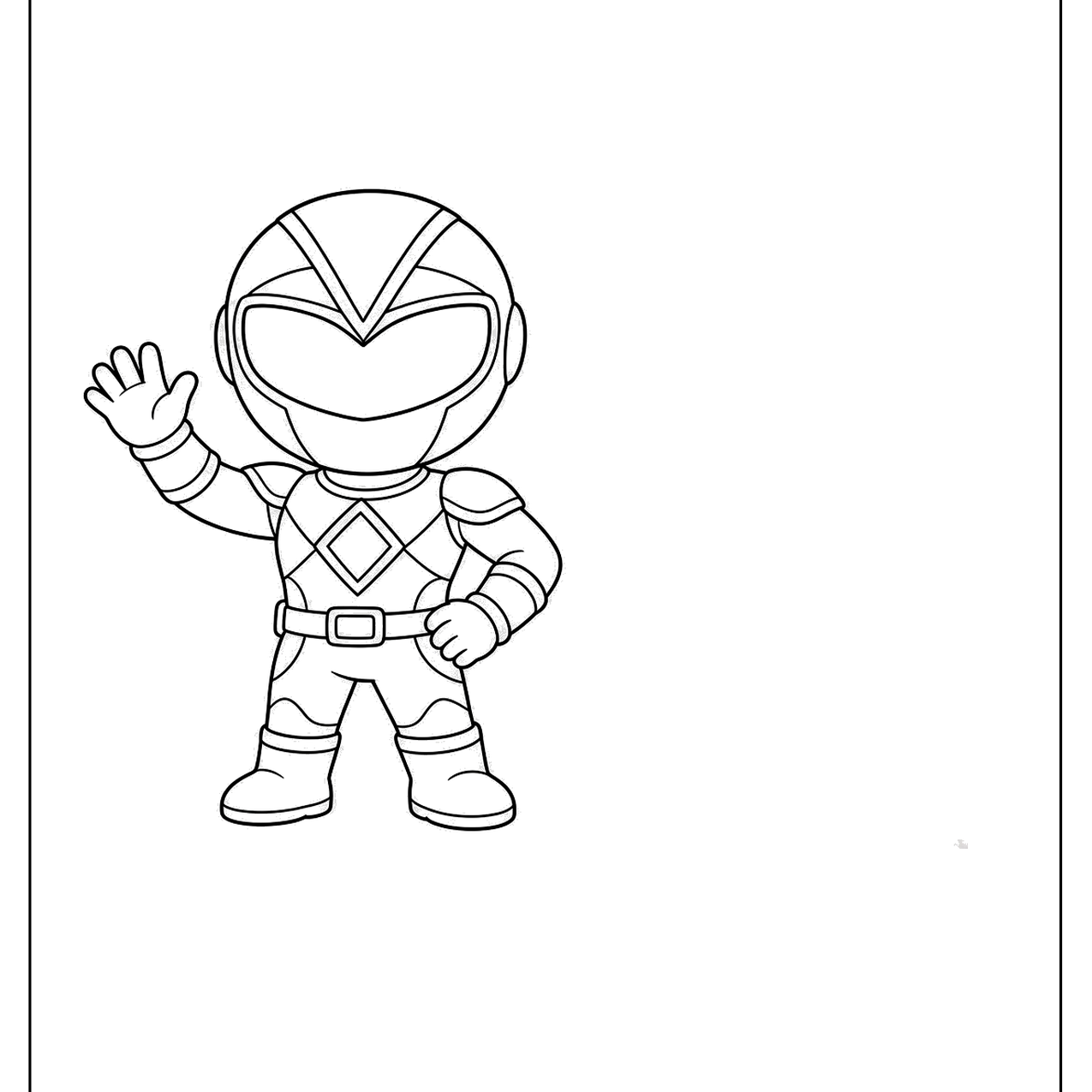 Small armored hero standing