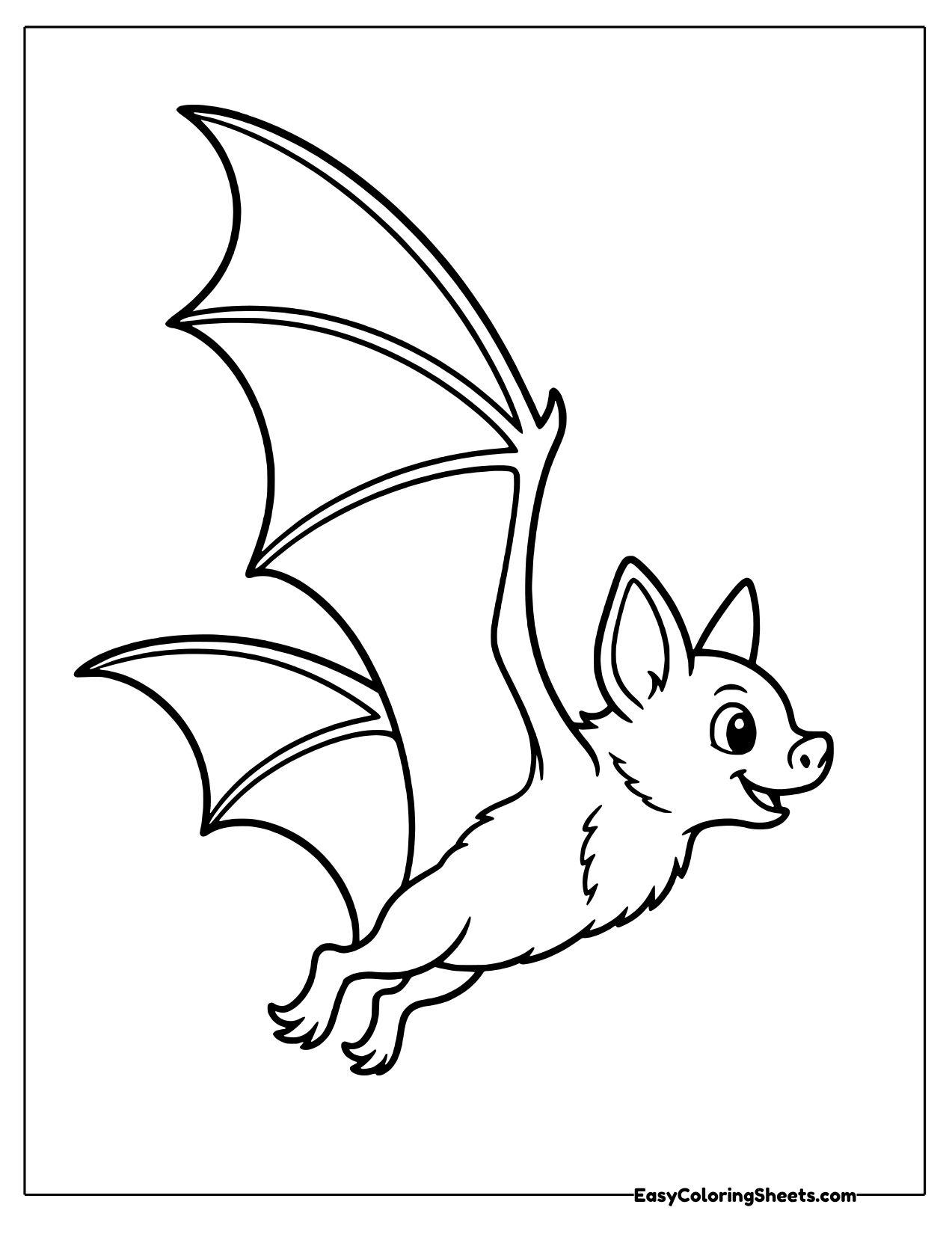 Chunky bat flying upward