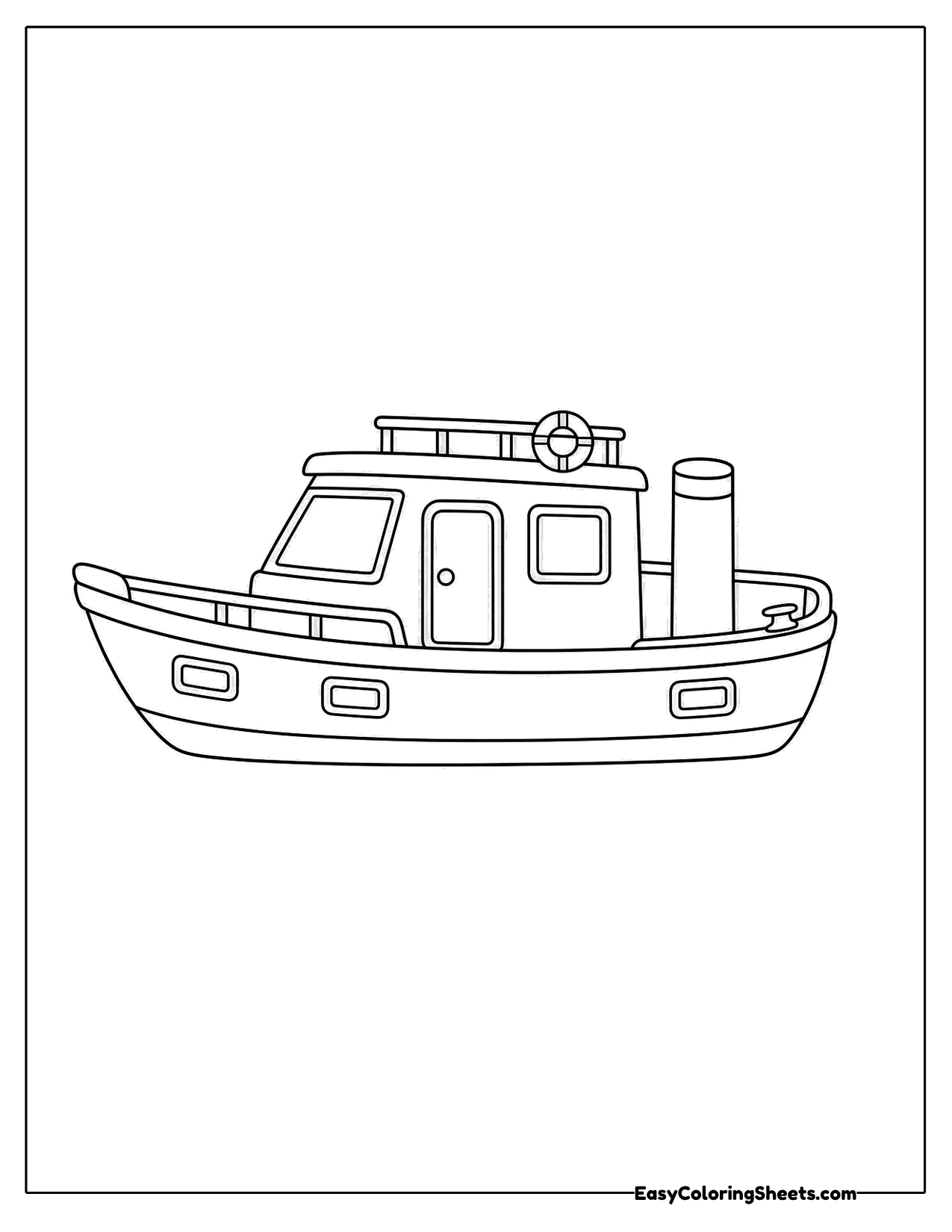 Small cabin cruiser boat