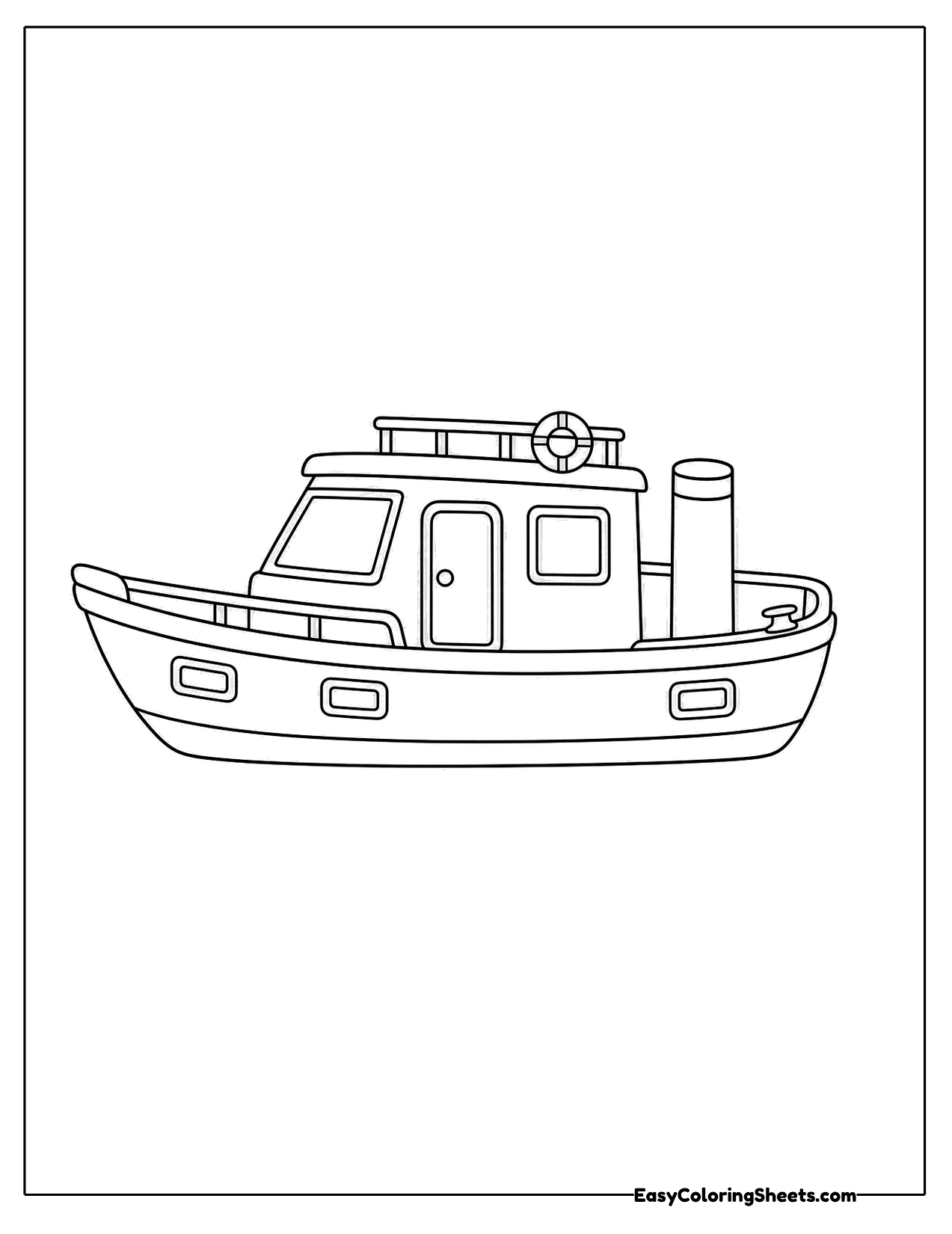 Small cabin cruiser boat