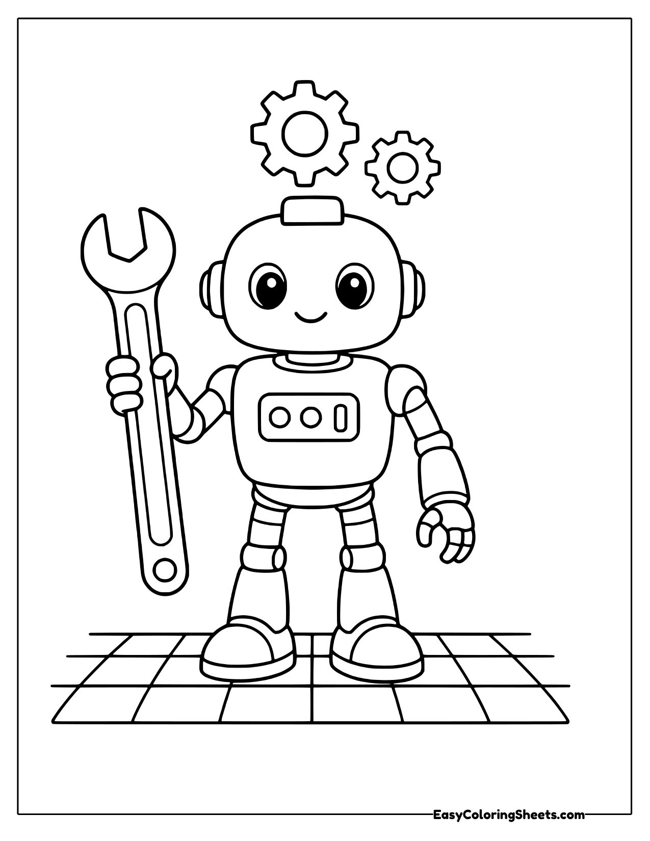 Robot holding a big wrench
