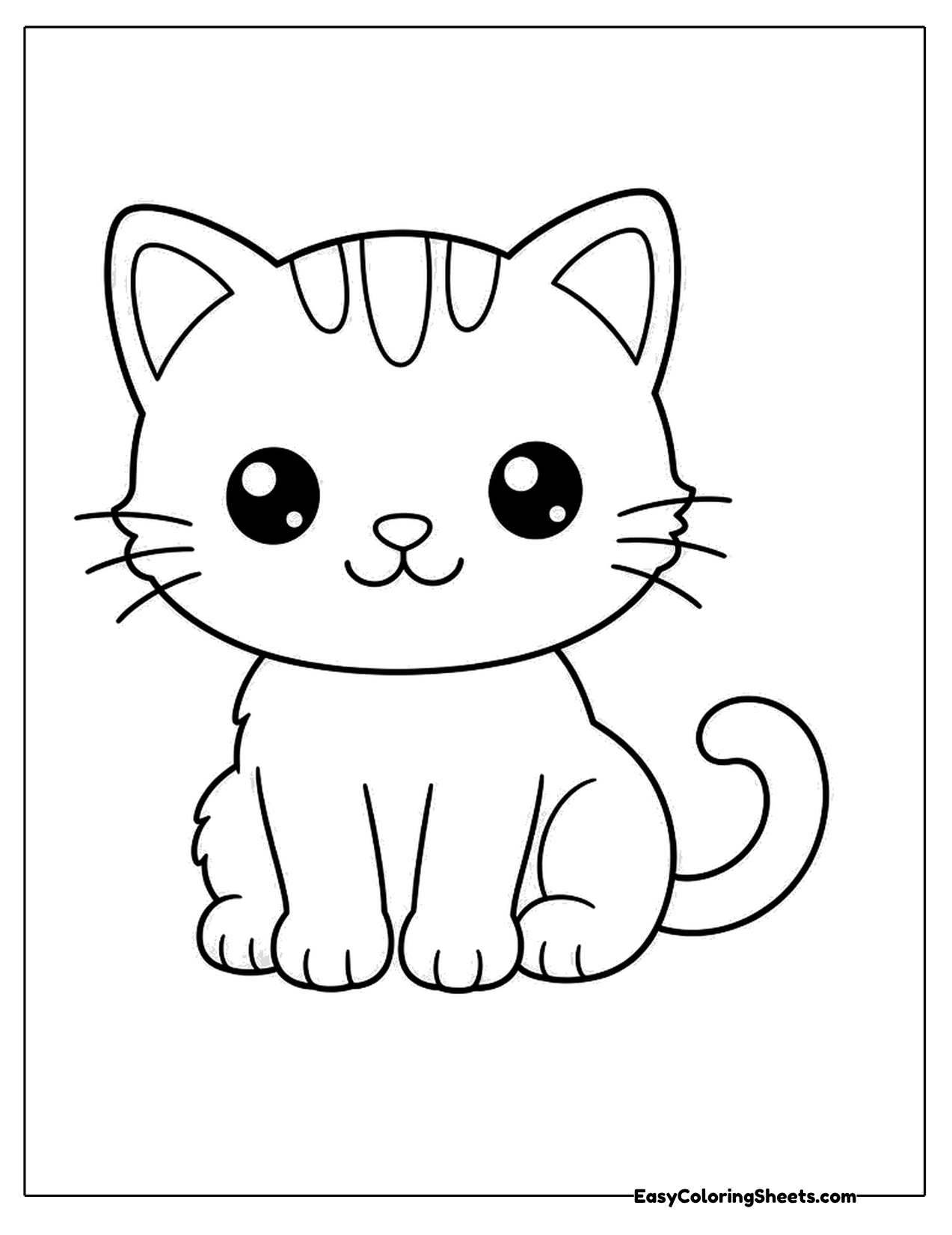 Chibi cat sitting with a big head