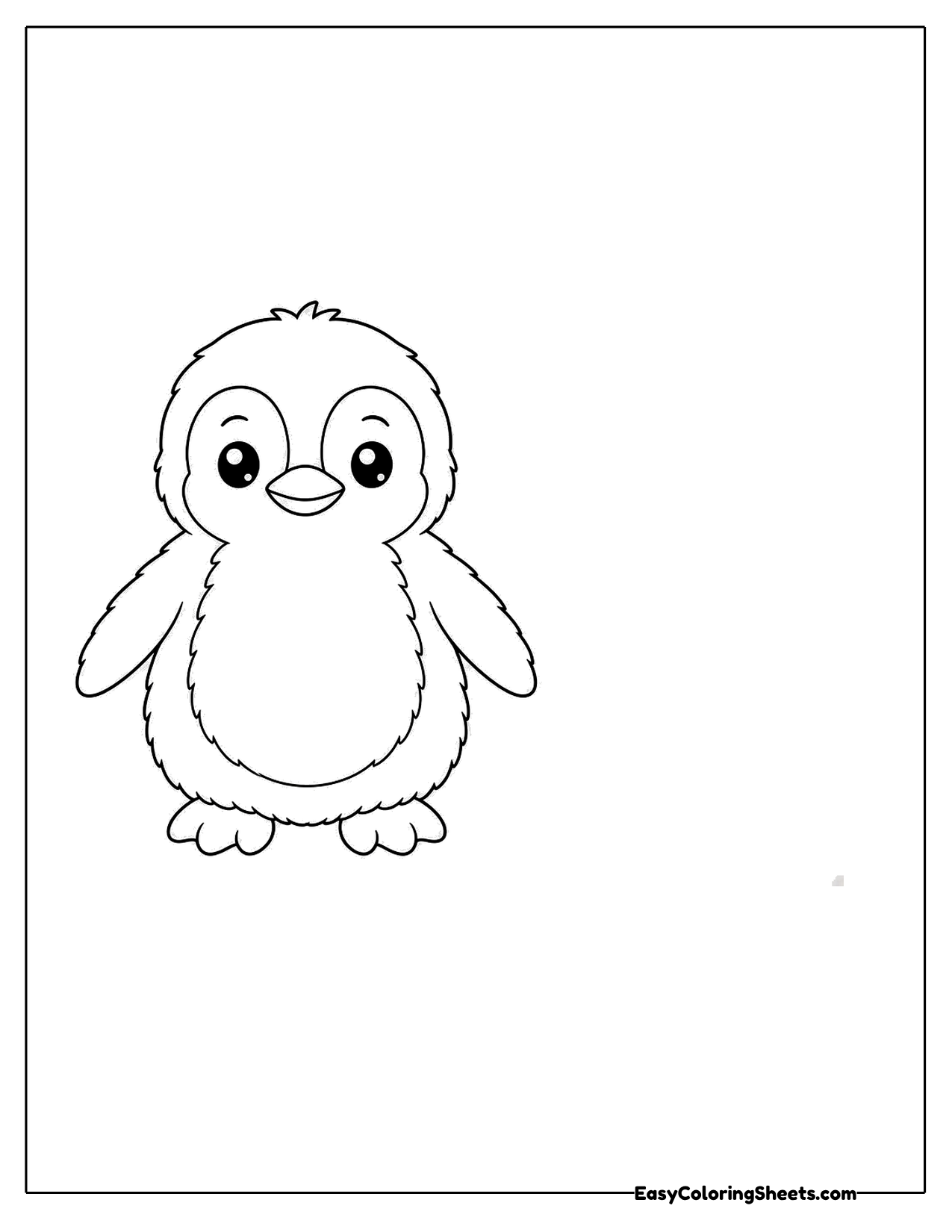 Baby penguin standing