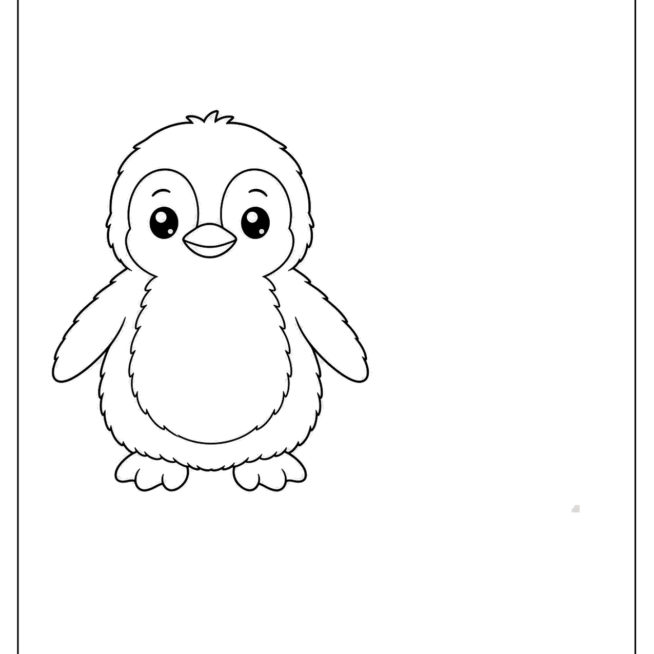 Baby penguin standing