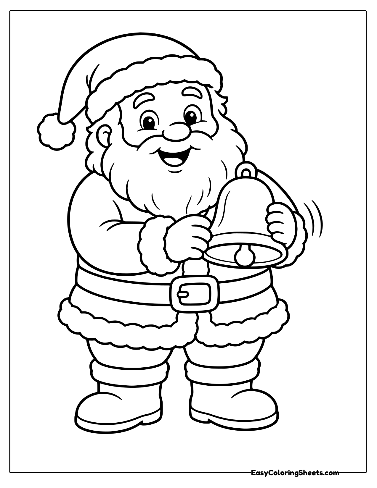 Santa ringing a jingle bell