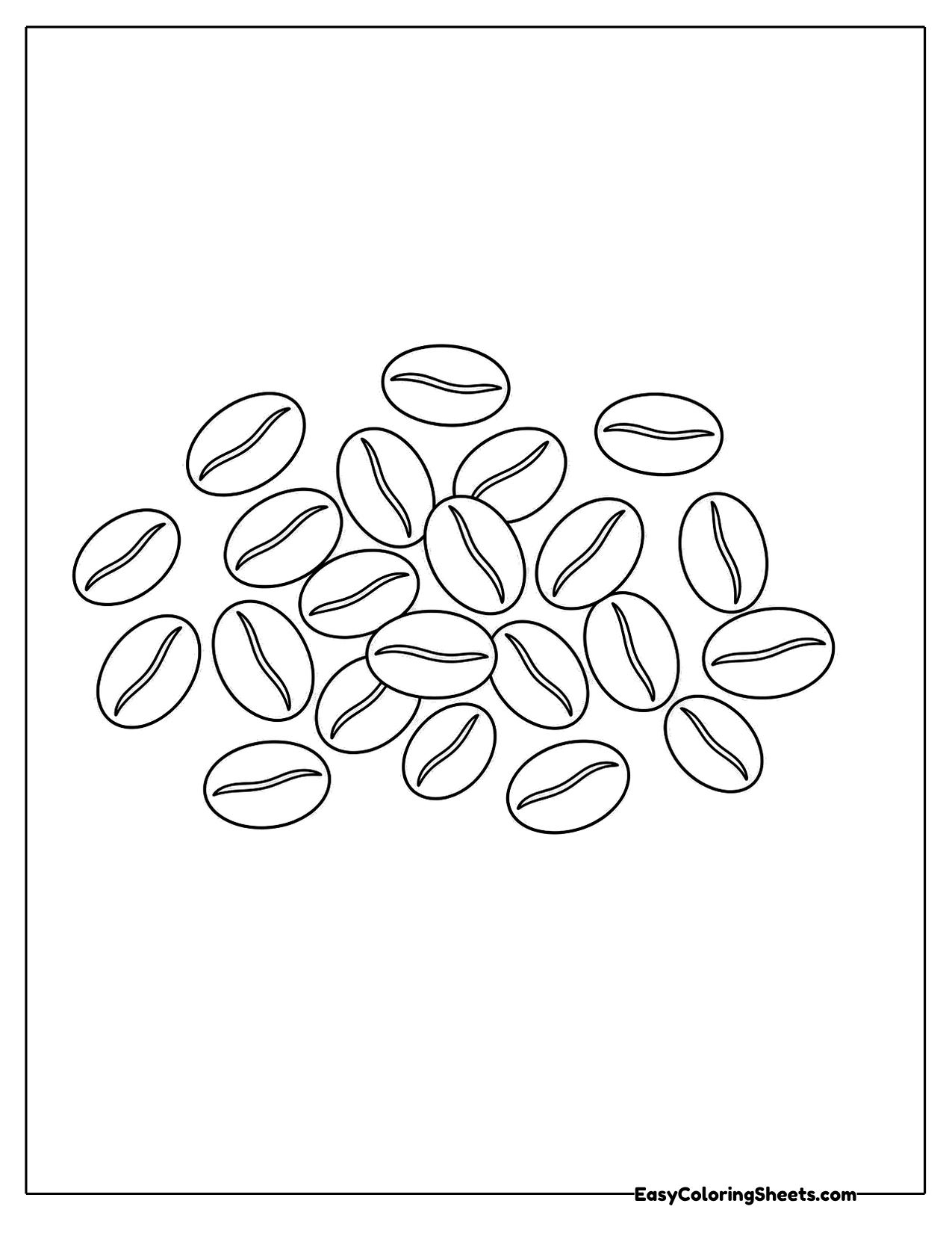 Pile of coffee beans