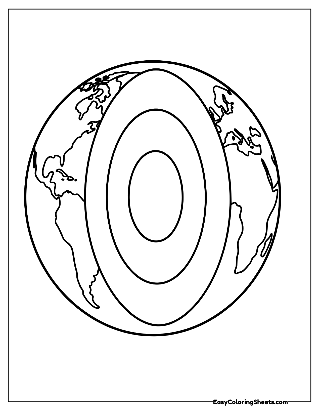 Earth cutaway showing its layers
