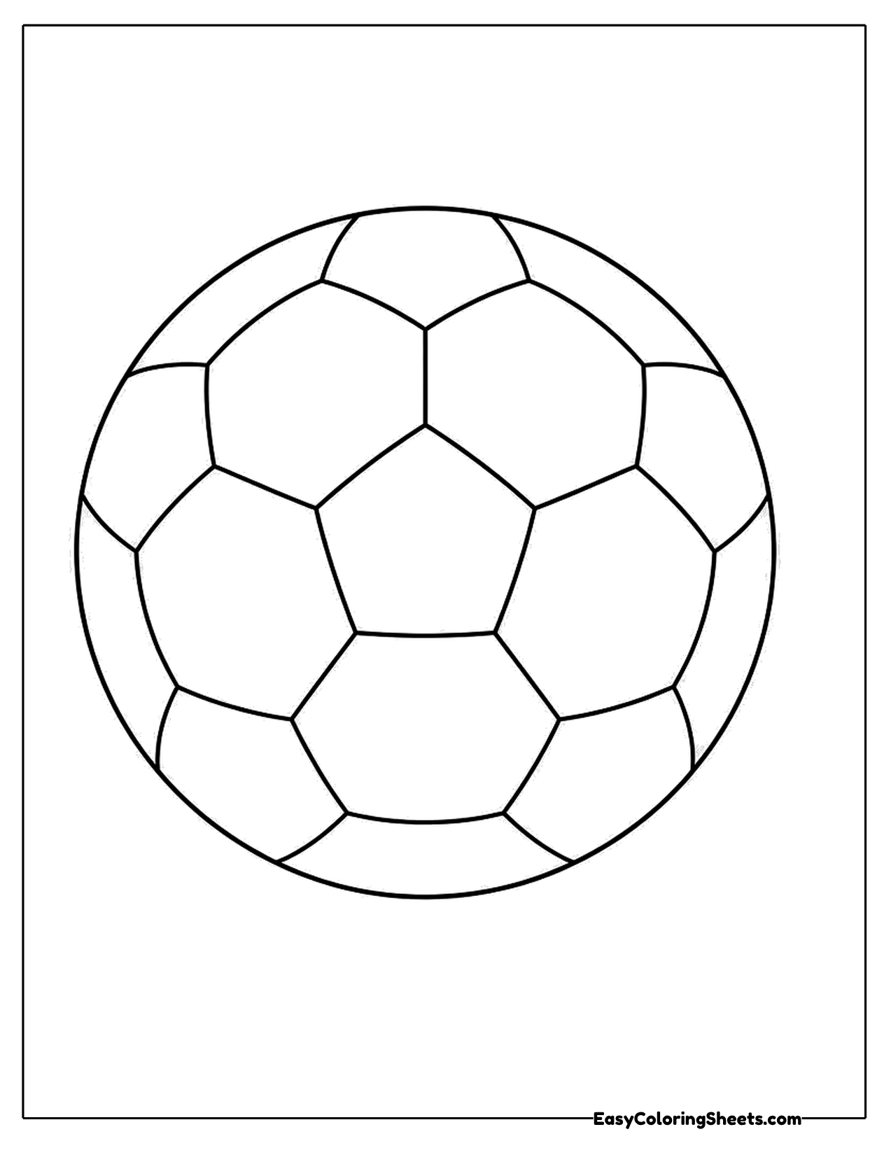 Classic soccer ball with hexagon panels